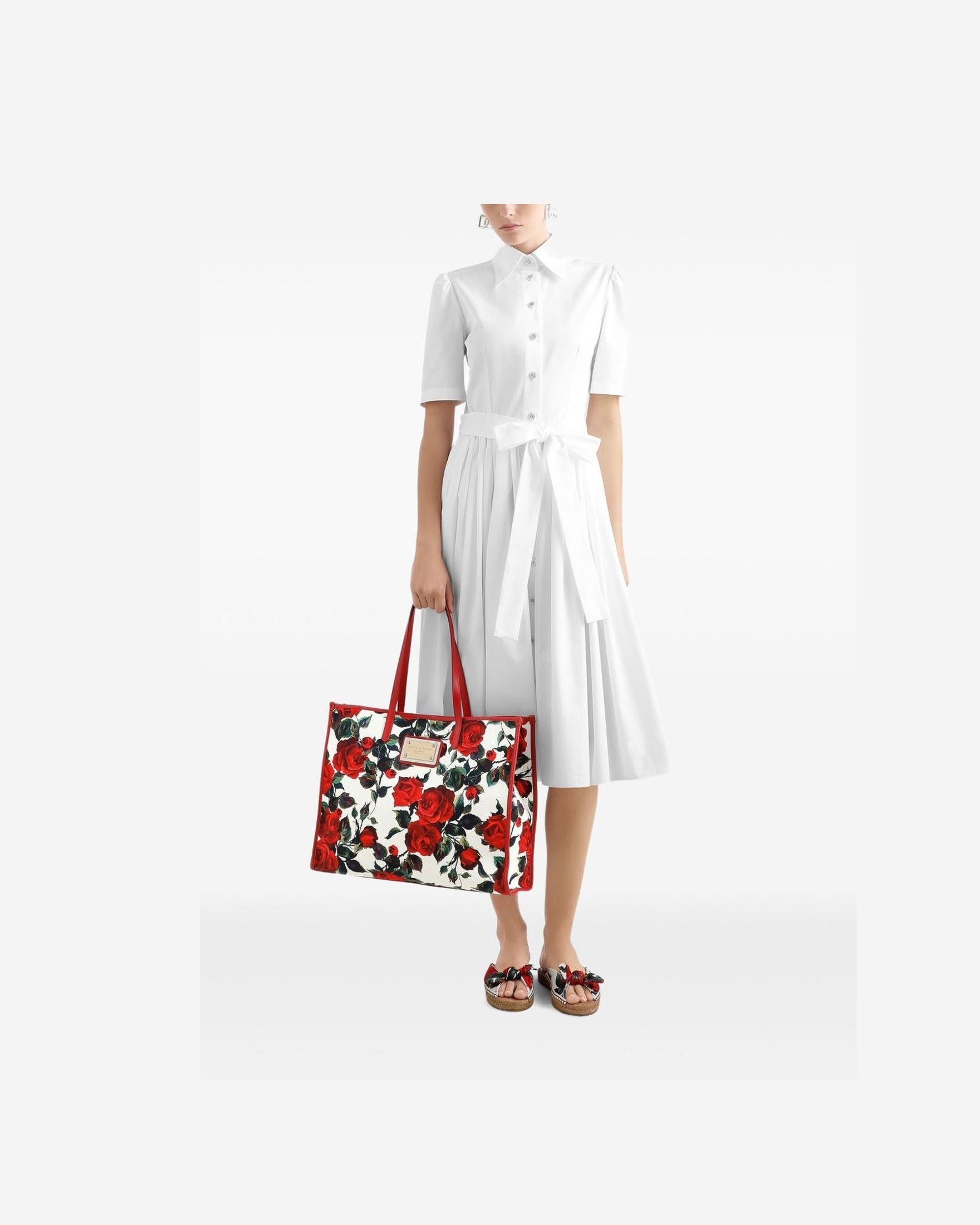 Dolce & Gabbana Large Rose Print Shoulder Bag Glam Steals