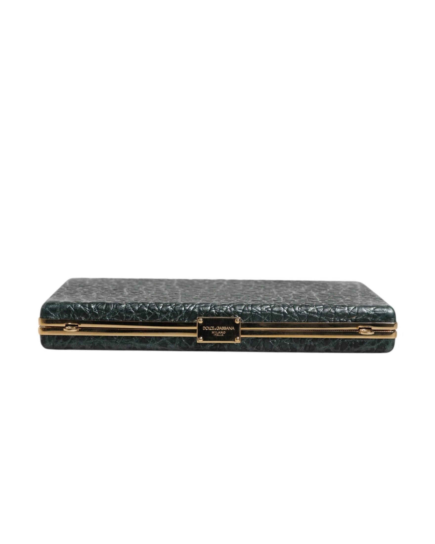 Dolce & Gabbana Leather Clutch Evening Crossbody Black Bag Glam Steals