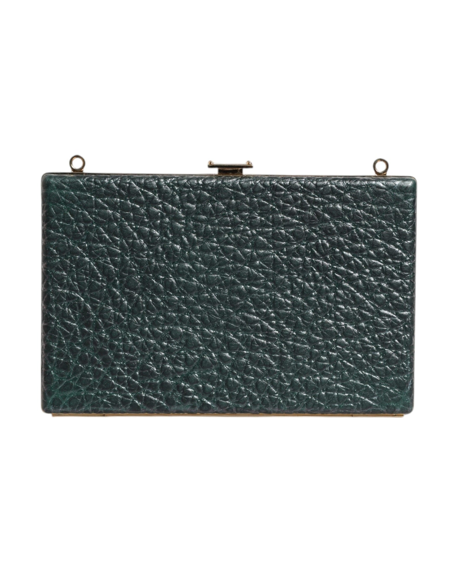 Dolce & Gabbana Leather Clutch Evening Crossbody Black Bag Glam Steals