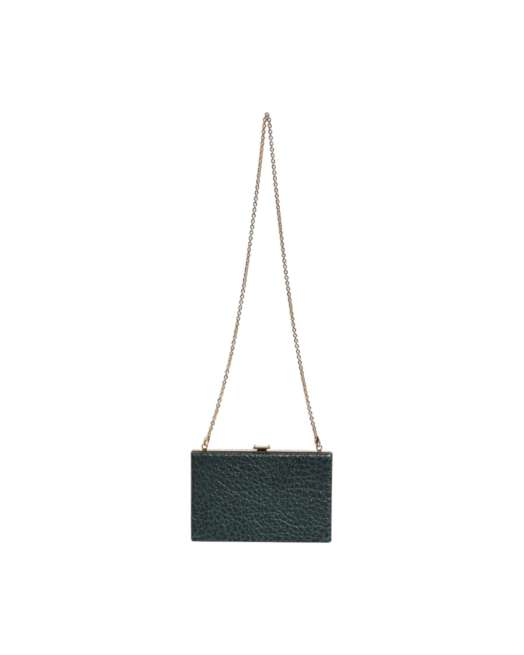 Dolce & Gabbana Leather Clutch Evening Crossbody Black Bag Glam Steals