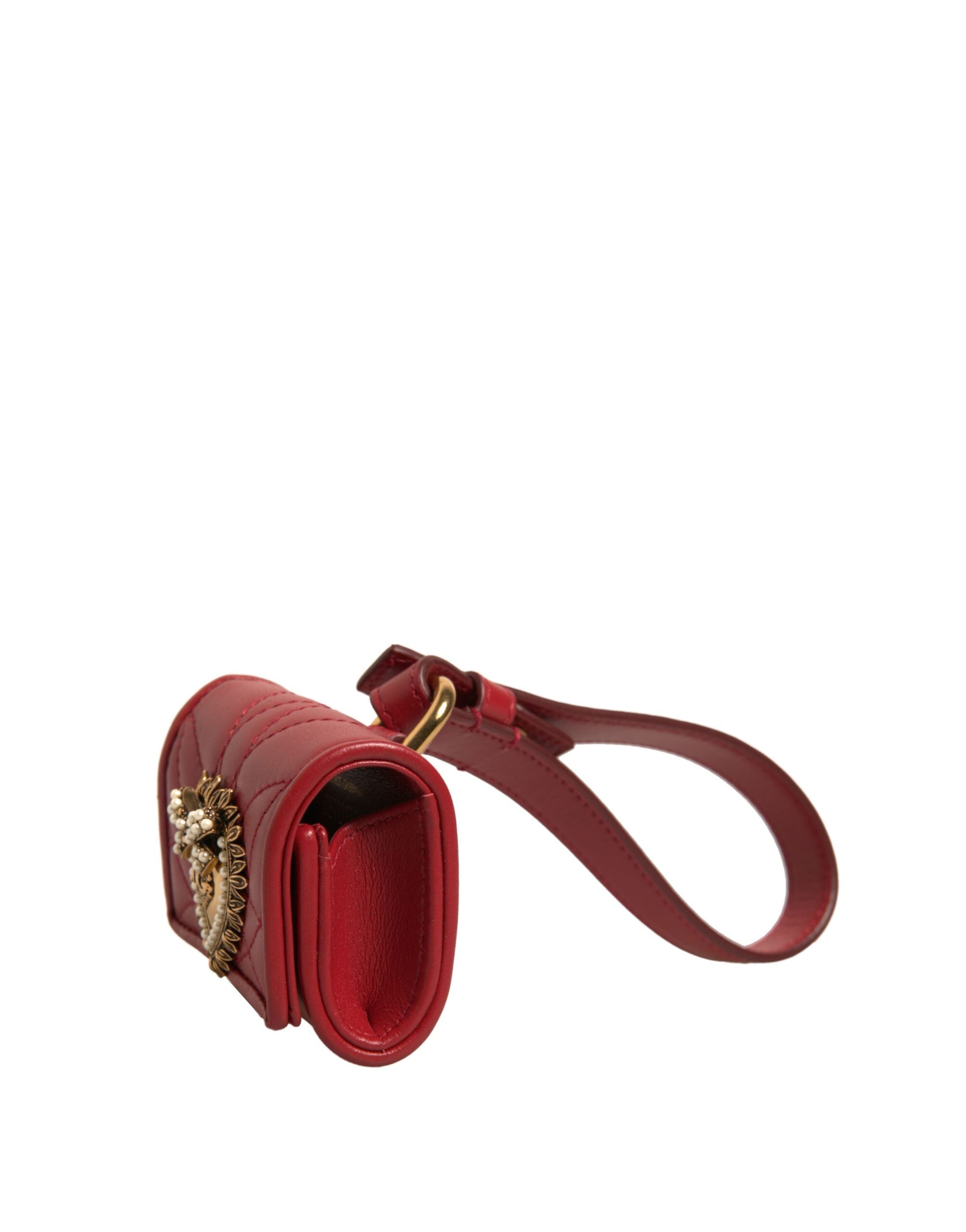 Dolce & Gabbana Leather Devotion Heart Strap Airpod Black Case Glam Steals