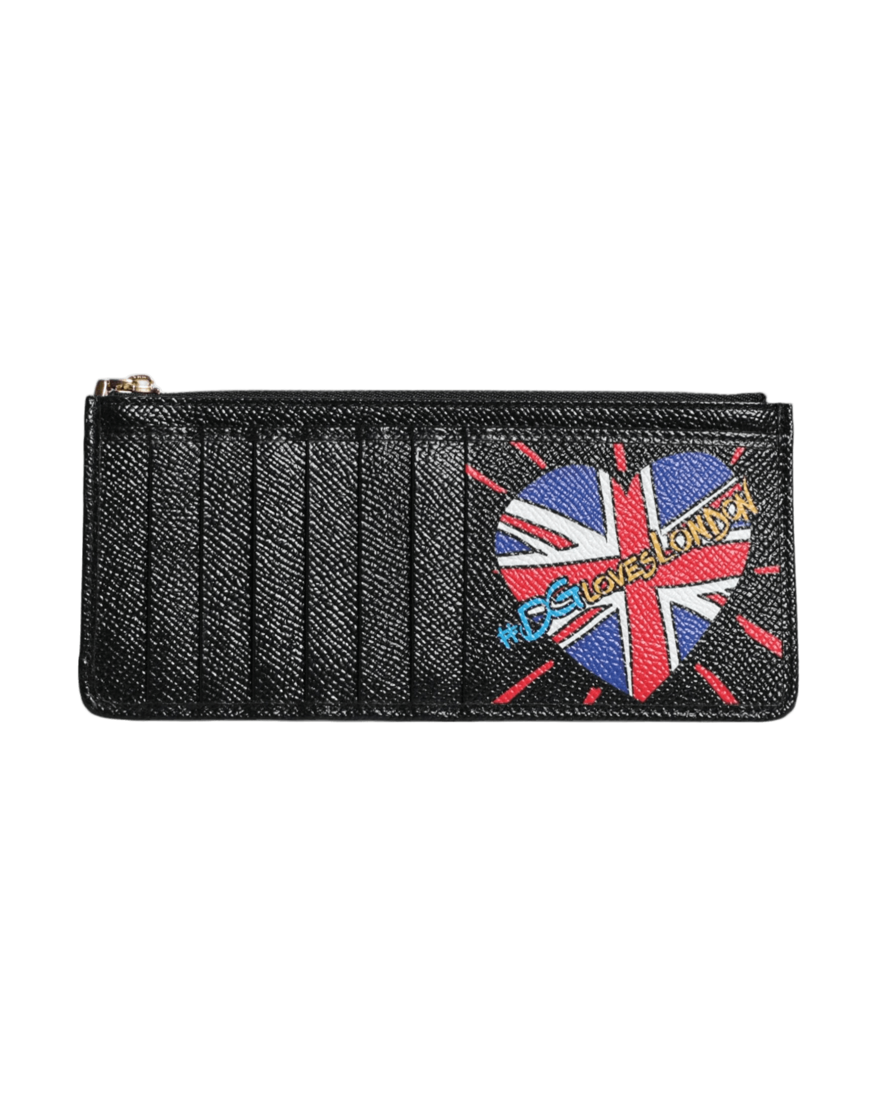 Dolce & Gabbana Leather #Dgloveslondon Cardholder Case Black Wallet Glam Steals