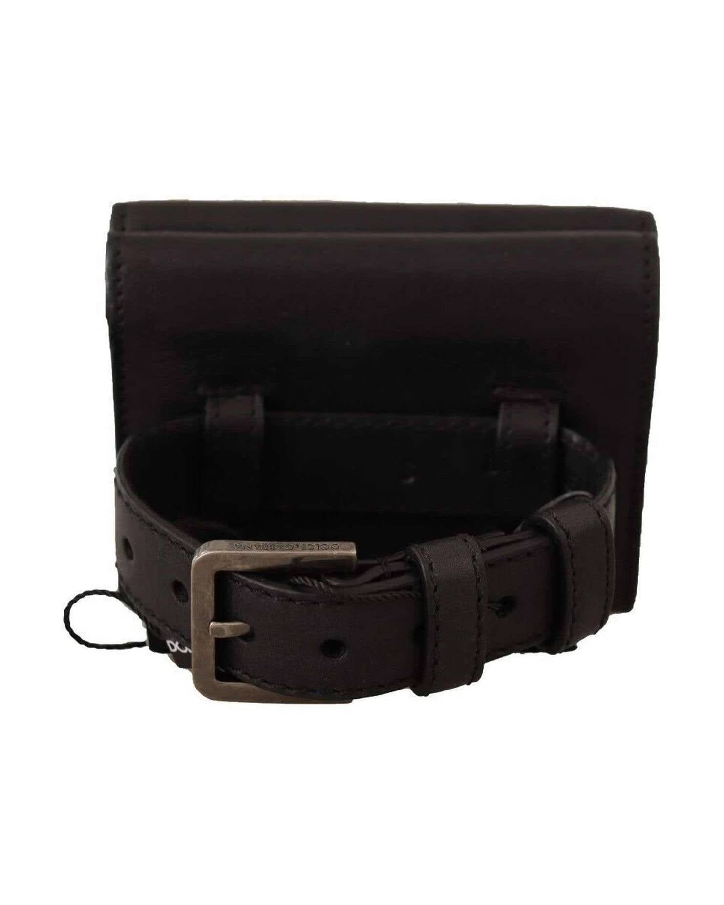 Dolce & Gabbana Leather Trifold Multi Kit Wallet Wallets