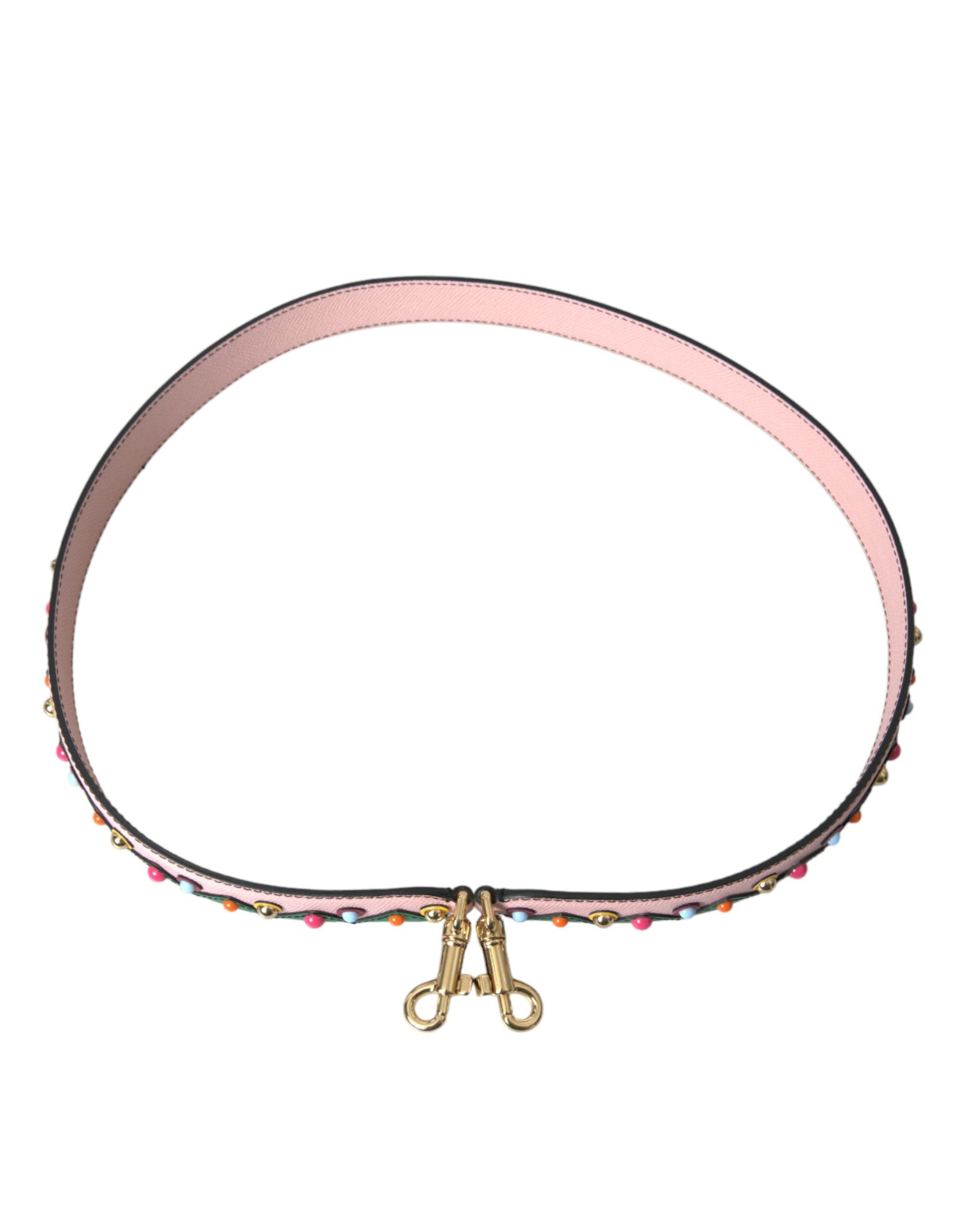 Dolce & Gabbana Leather Handbag Accessory Shoulder Pink Strap Glam Steals