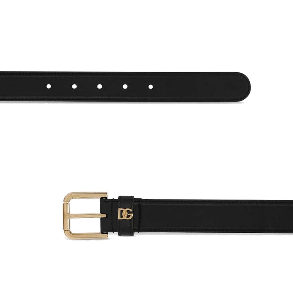 Dolce & Gabbana Leather Logo Belt Glam Steals