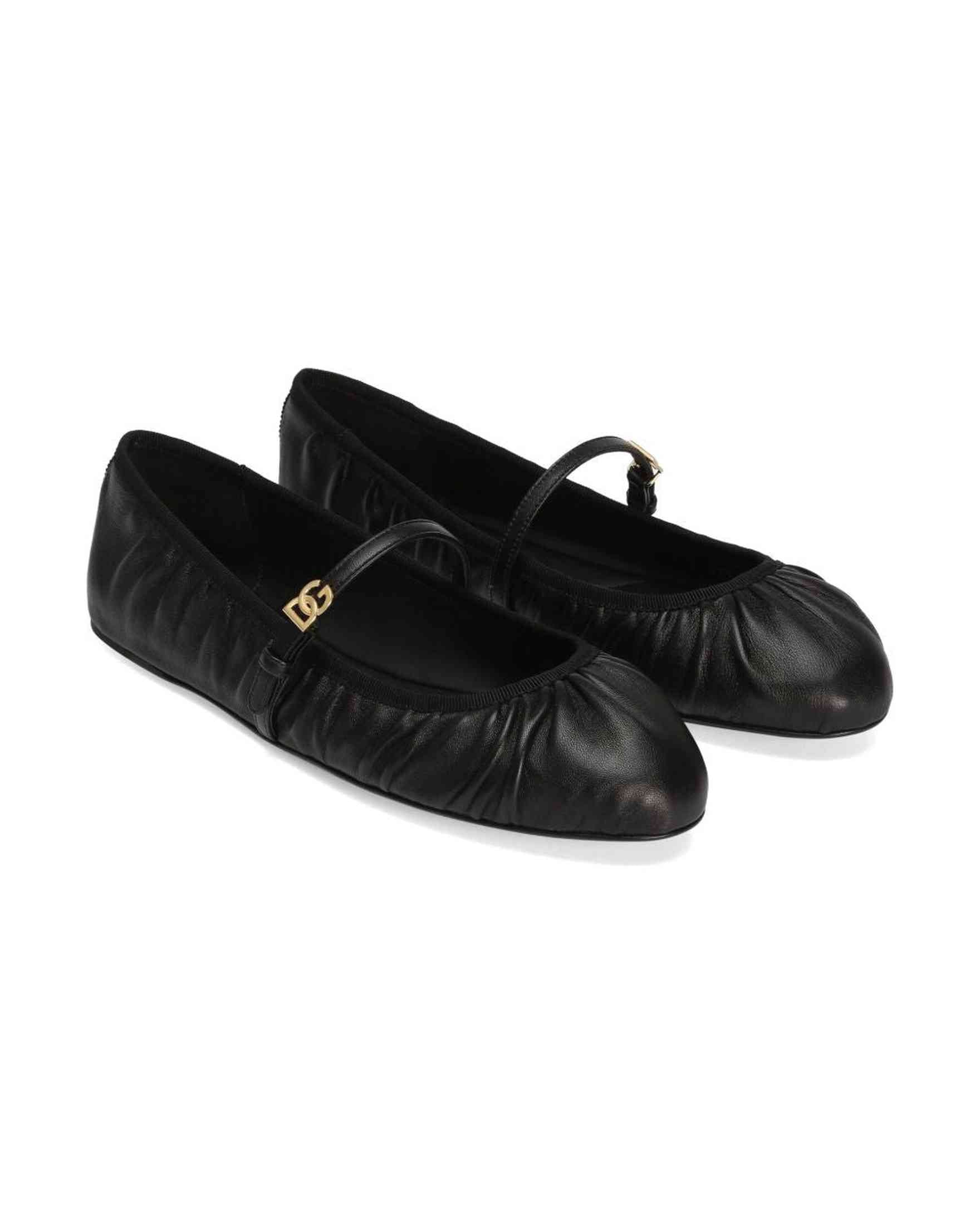 Dolce & Gabbana Leather Nappa Ballet Flats Glam Steals