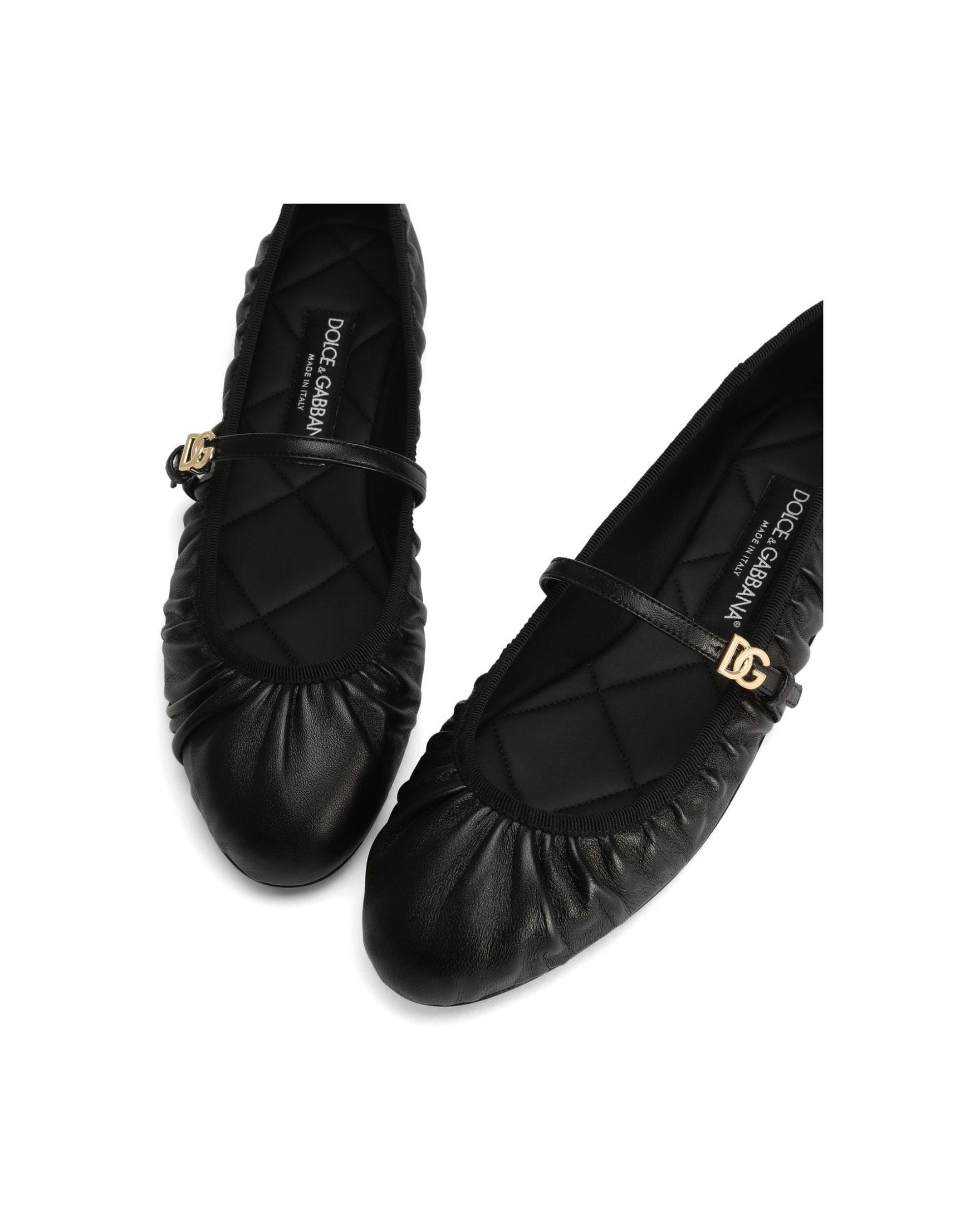 Dolce & Gabbana Leather Nappa Ballet Flats Glam Steals