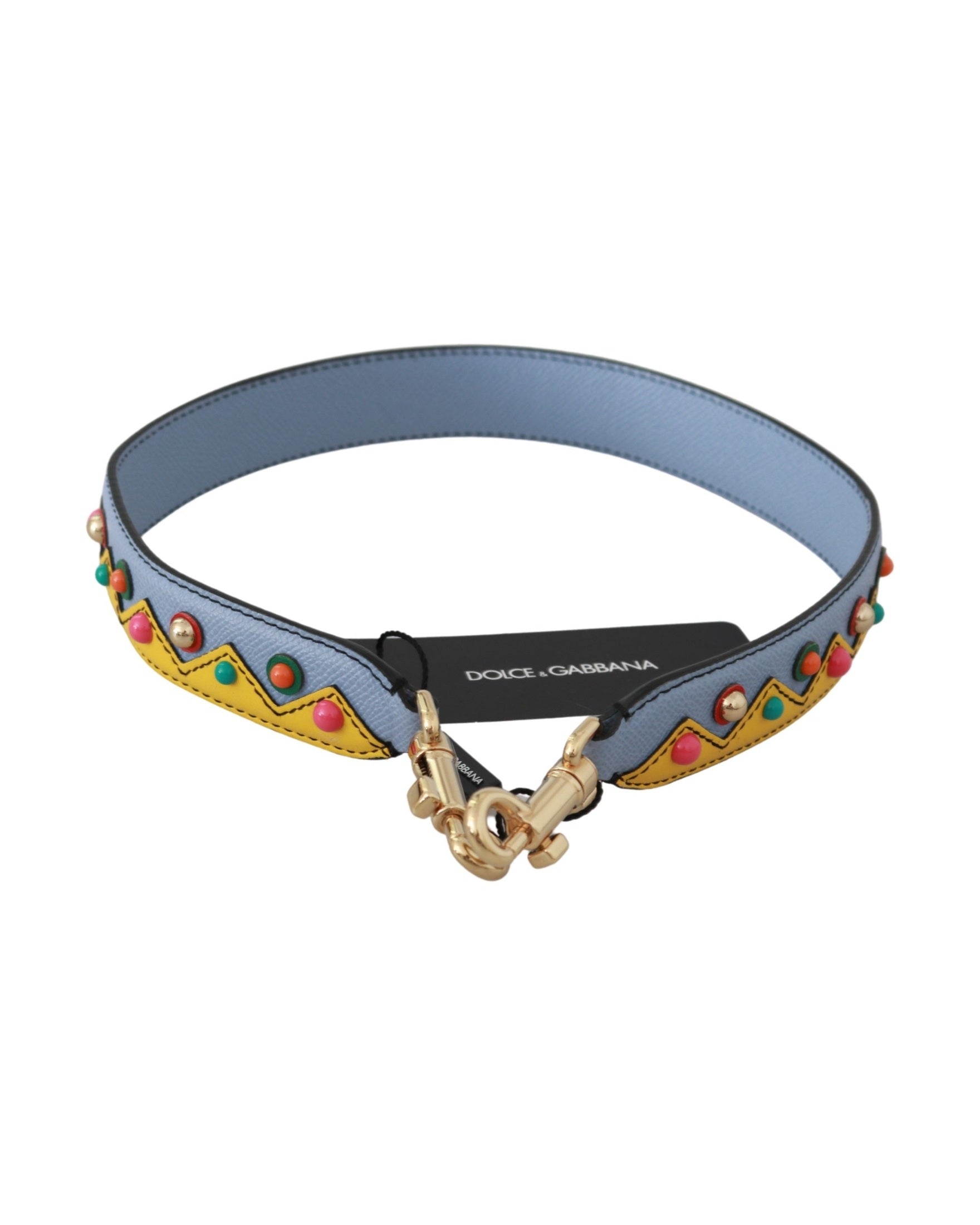 Dolce & Gabbana Leather Shoulder Strap Multicolor Accessory Glam Steals