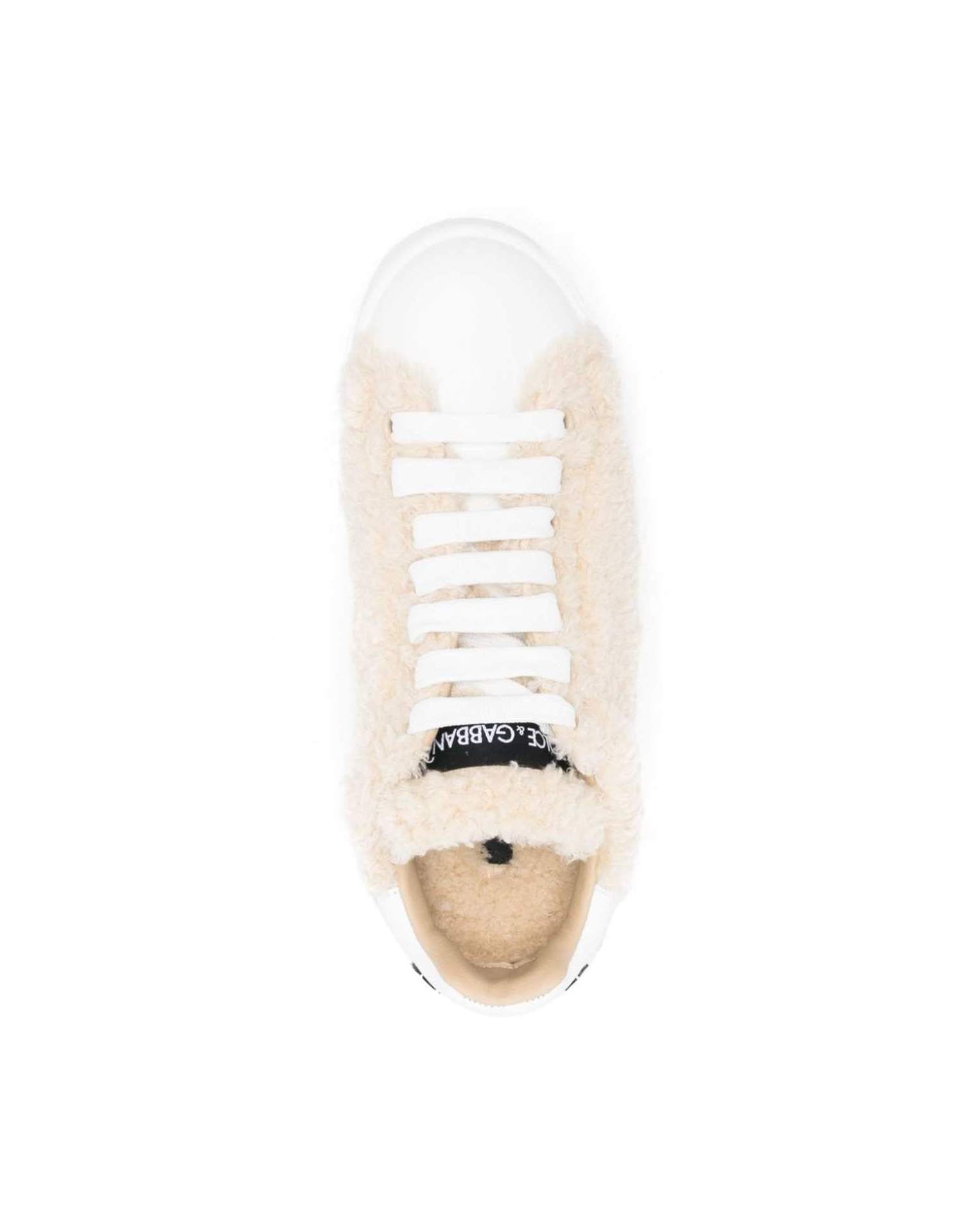 Dolce & Gabbana Leather Sneakers with Embossed Logo Glam Steals