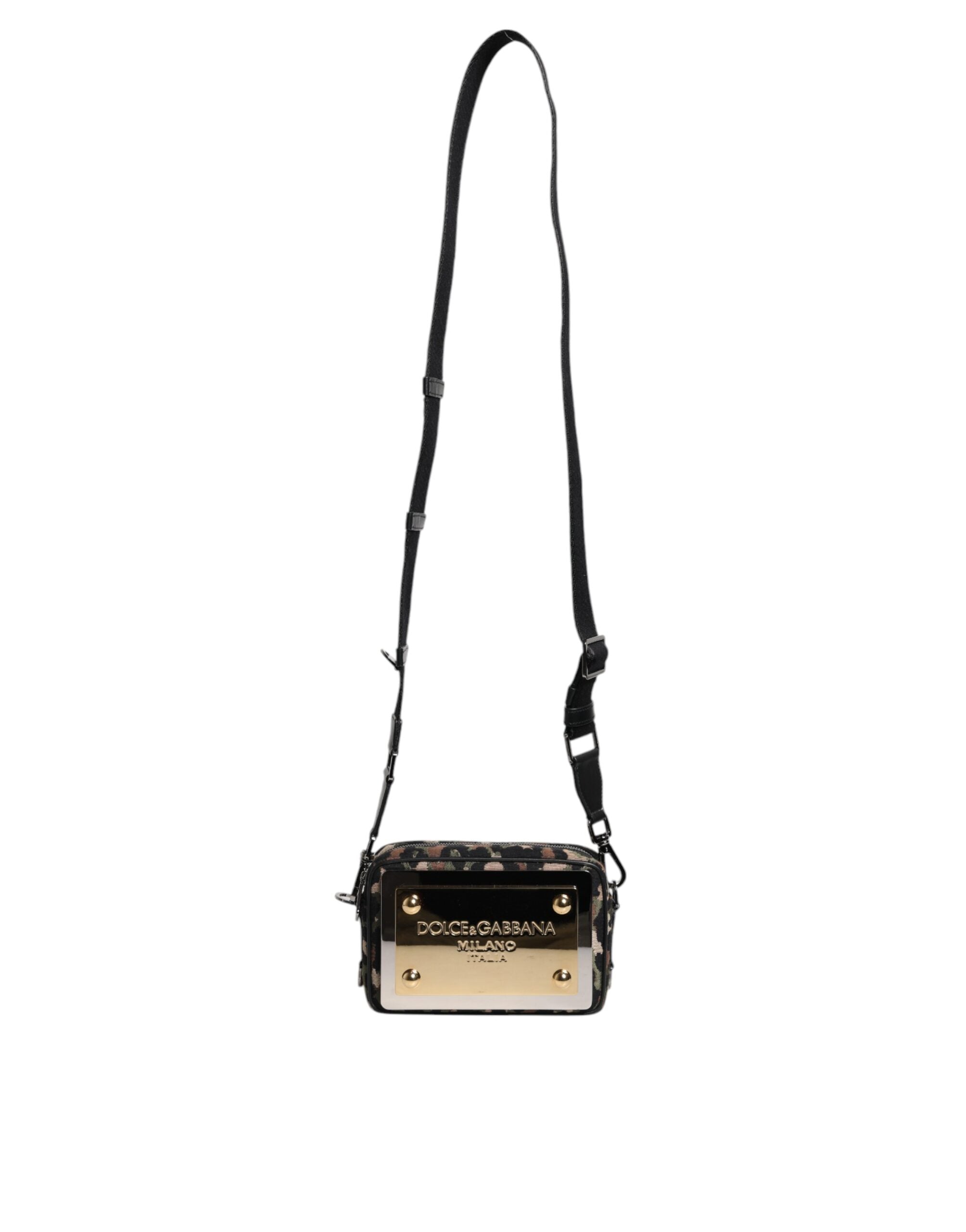 Dolce & Gabbana Leopard Jacquard Dg Logo Crossbody Multicolor Bag Glam Steals