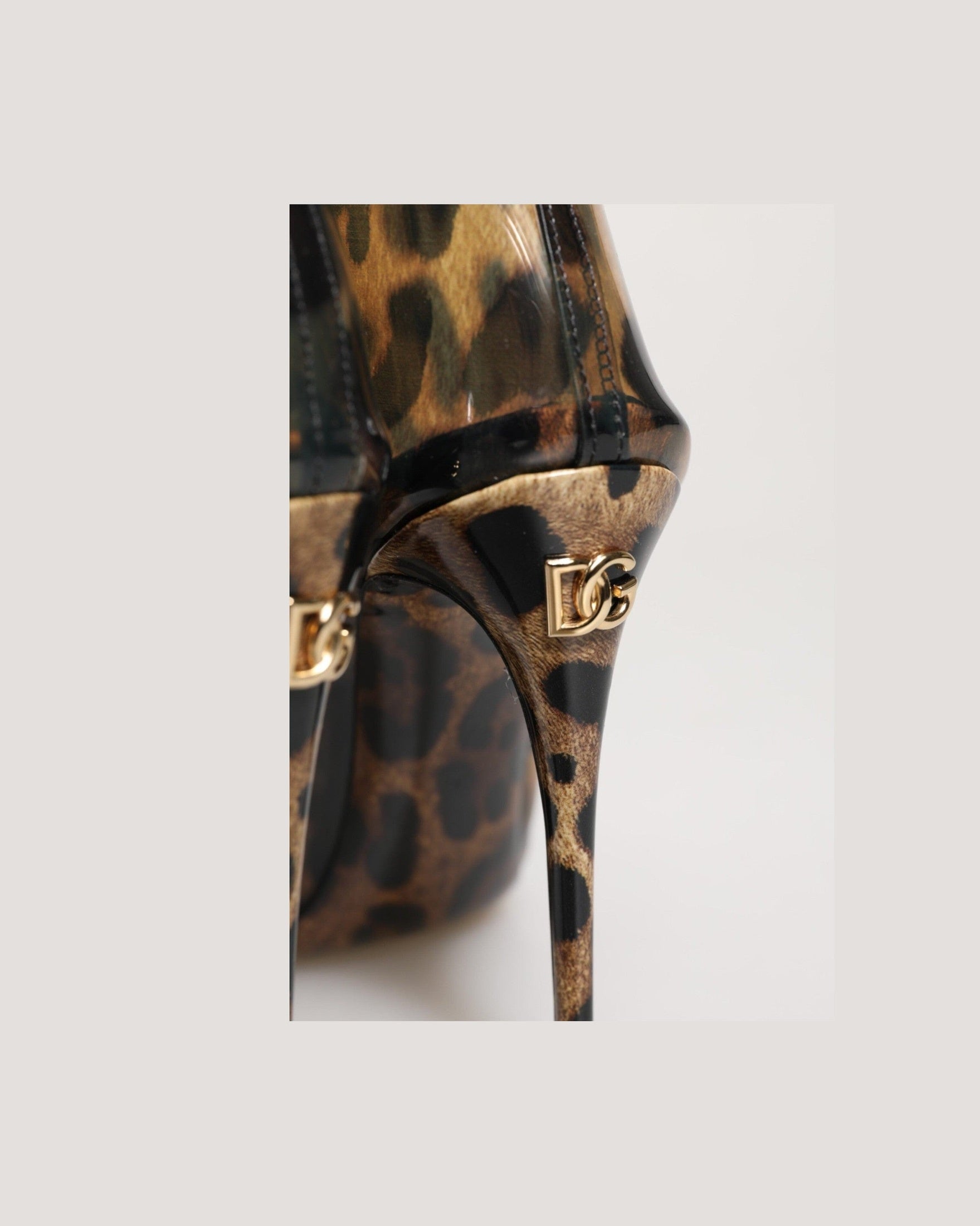 Dolce & Gabbana Leopard Print Pvc Pointed Toe Boots Shoes Boots