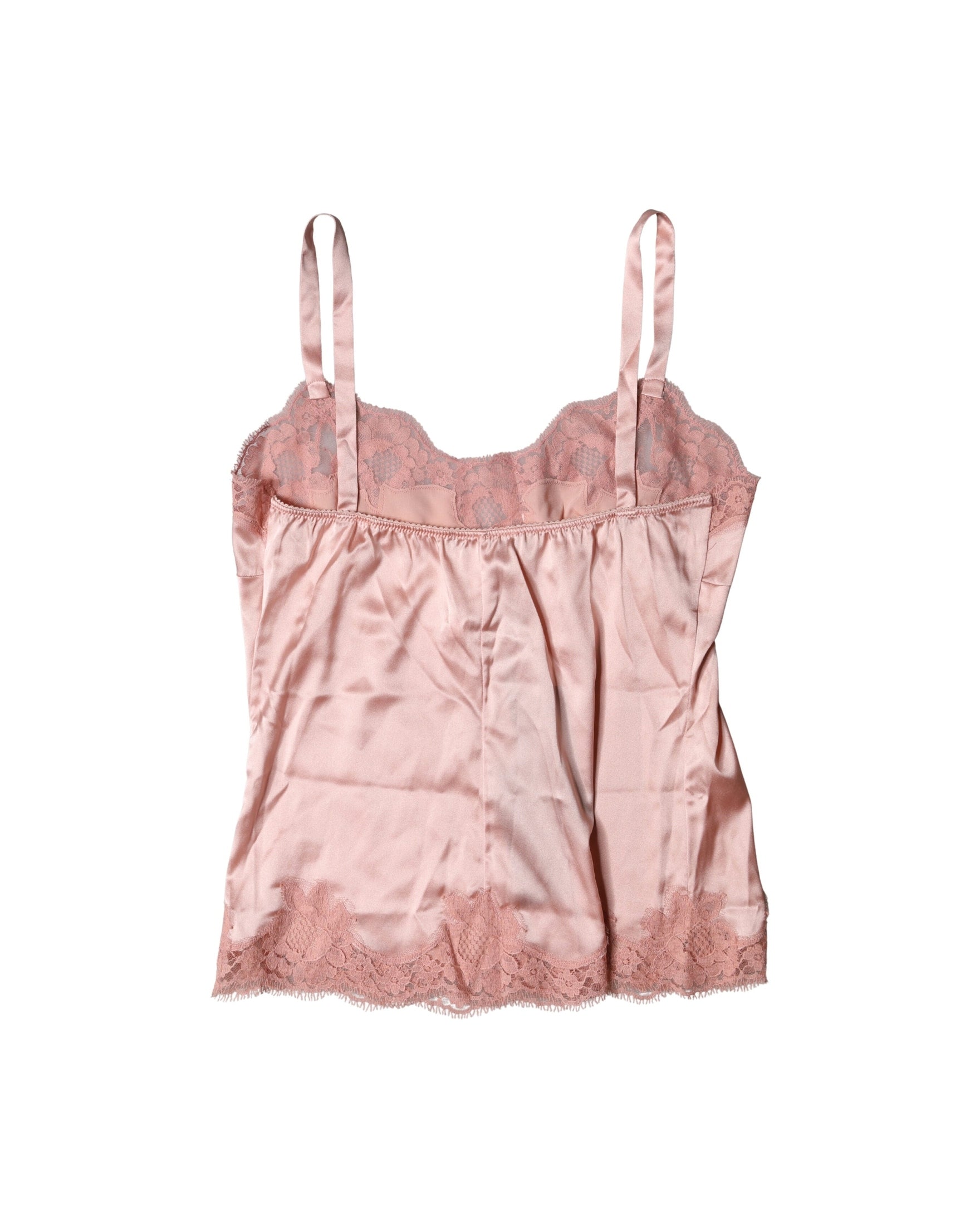 Dolce & Gabbana Light Pink Lace Floral Lingerie Top Glam Steals