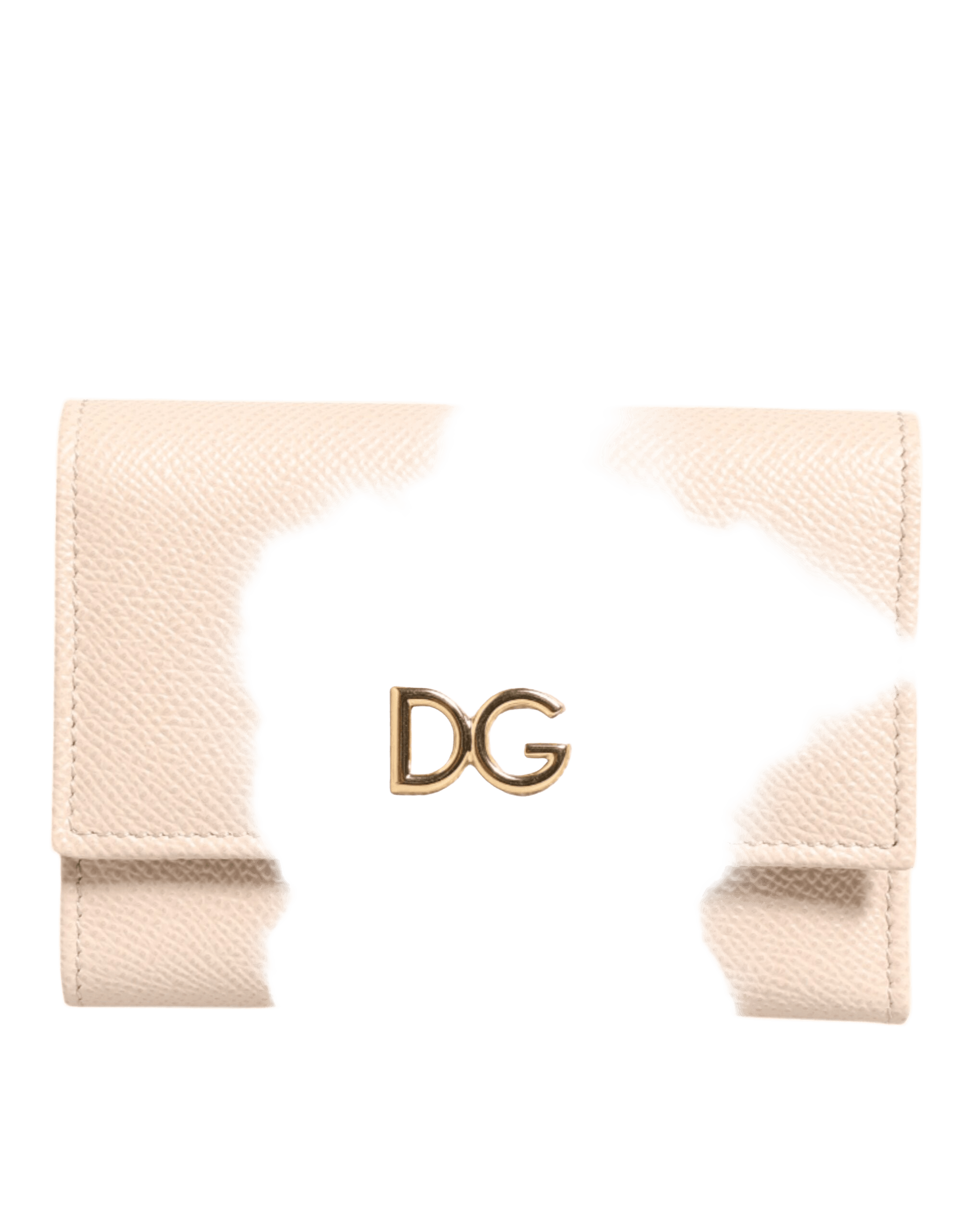 Dolce & Gabbana Light Pink Leather Calf Dg Logo French Flap Wallet Glam Steals