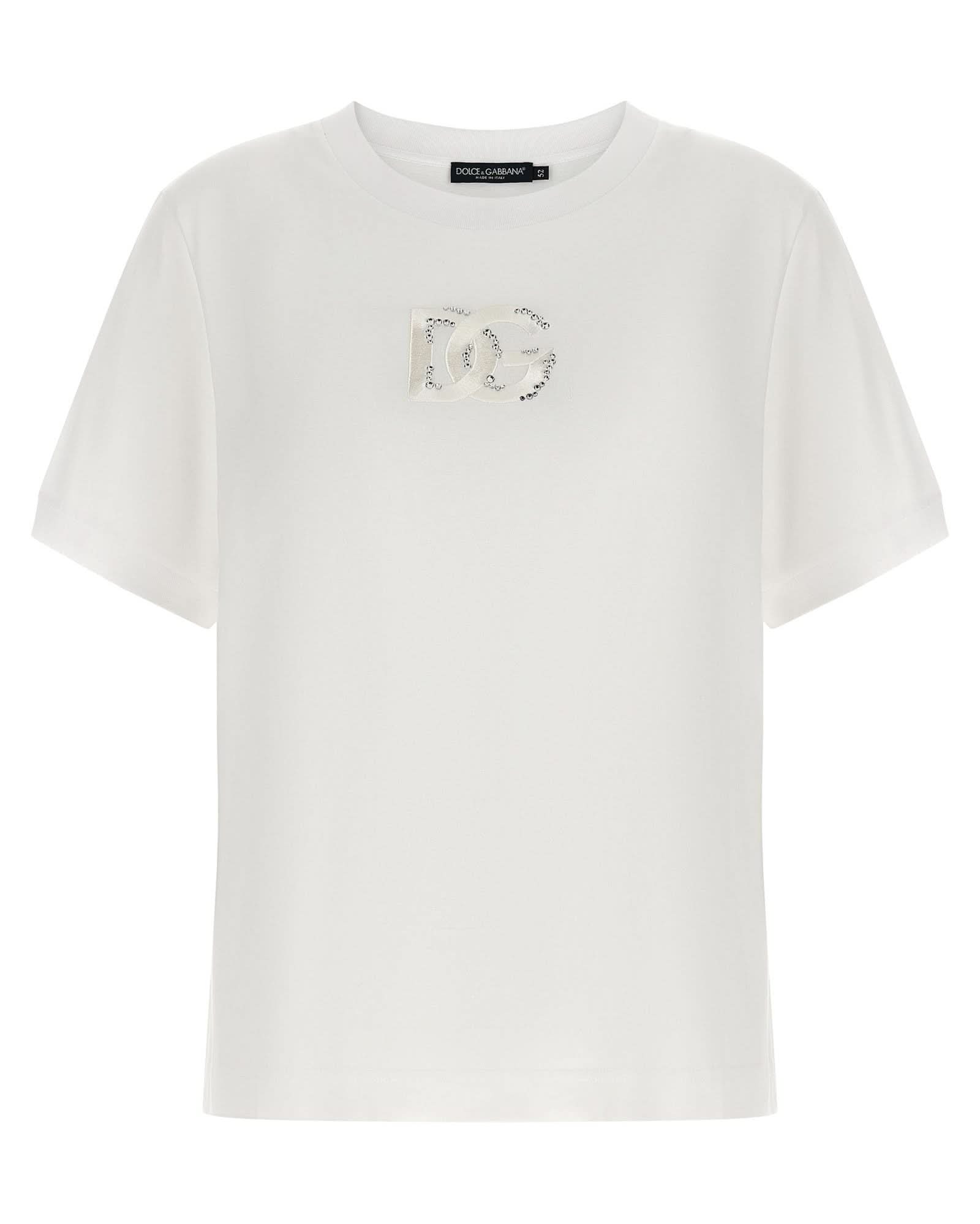 Dolce & Gabbana Logo Embroidery T-shirt Glam Steals