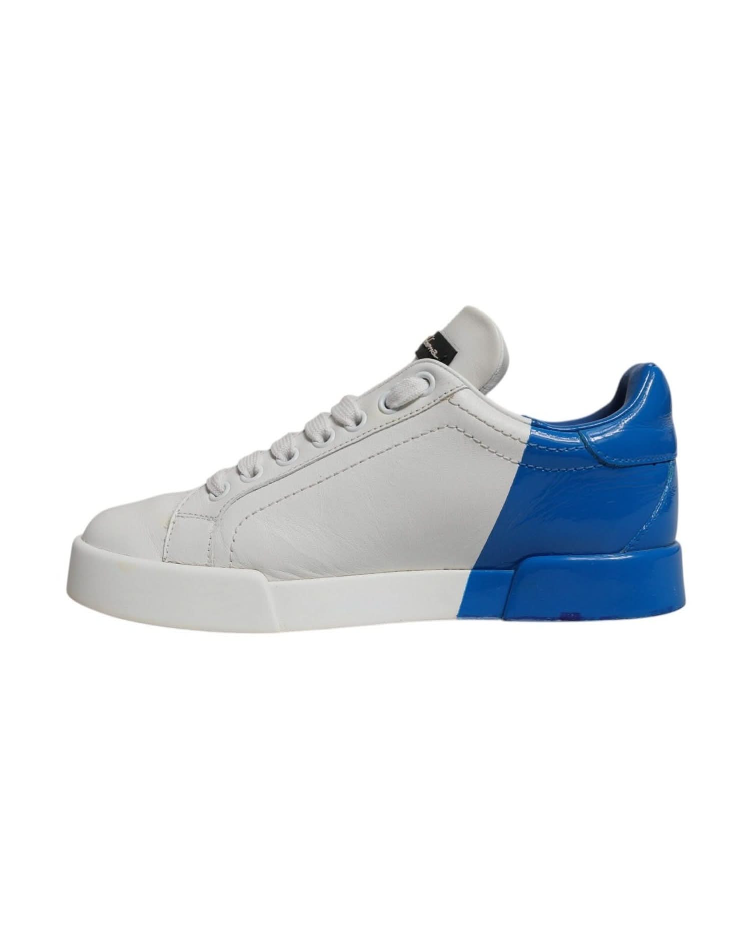 Dolce & Gabbana Blue Logo Portofino Sneakers Shoes Sneakers