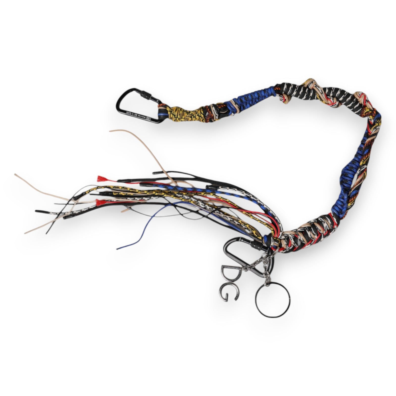 Dolce & Gabbana Multicolor Braided Rope Logo Bag Shoulder Strap Glam Steals