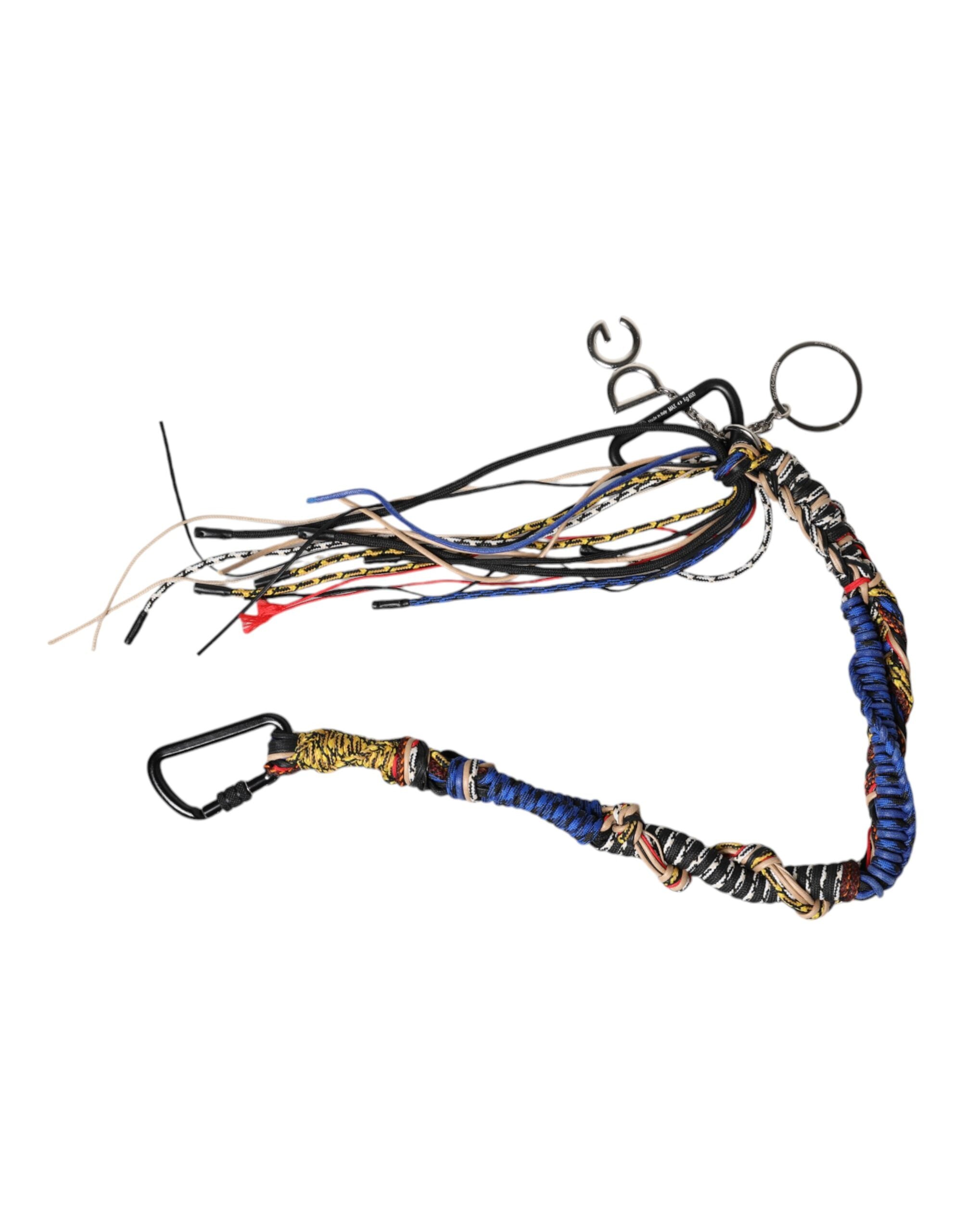Dolce & Gabbana Multicolor Braided Rope Logo Bag Shoulder Strap Glam Steals