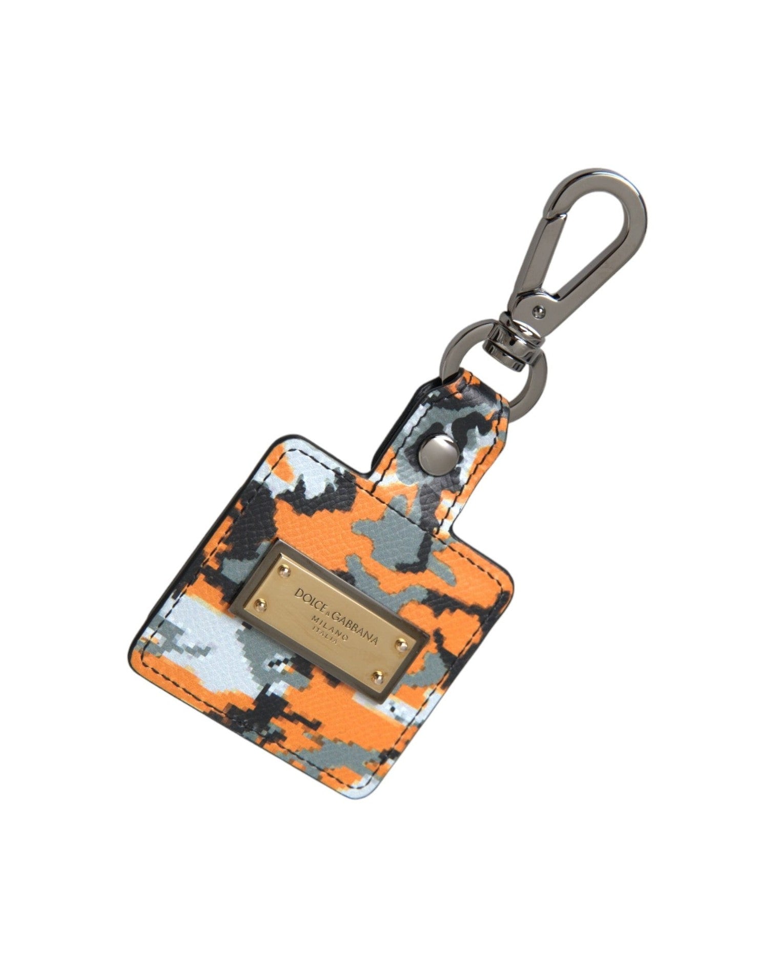 Dolce & Gabbana Camouflage Print Leather Logo Metal Airpods Multicolor Case Glam Steals