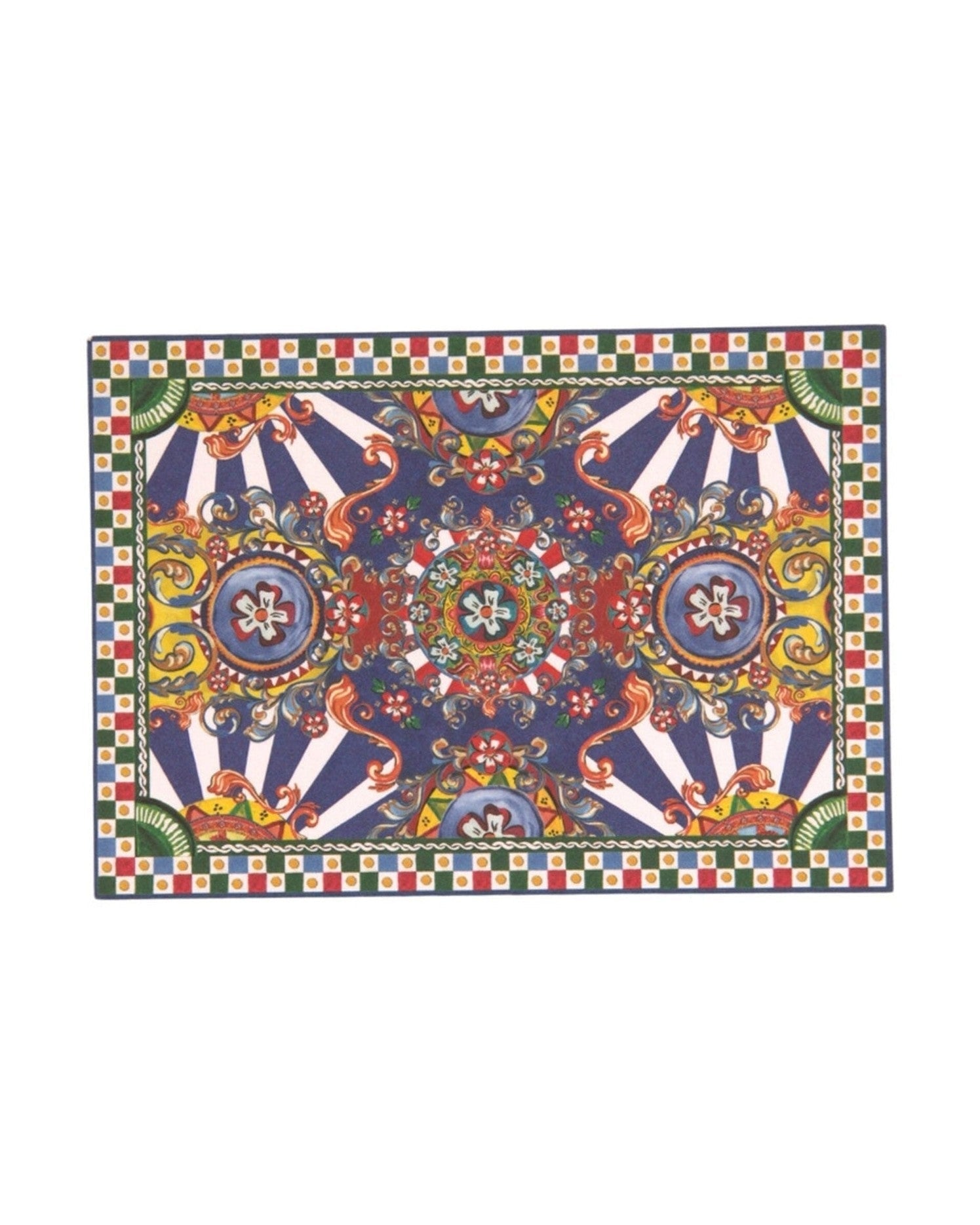 Dolce & Gabbana Carretto Siciliano Envelope Post Card Multicolor Holder Glam Steals