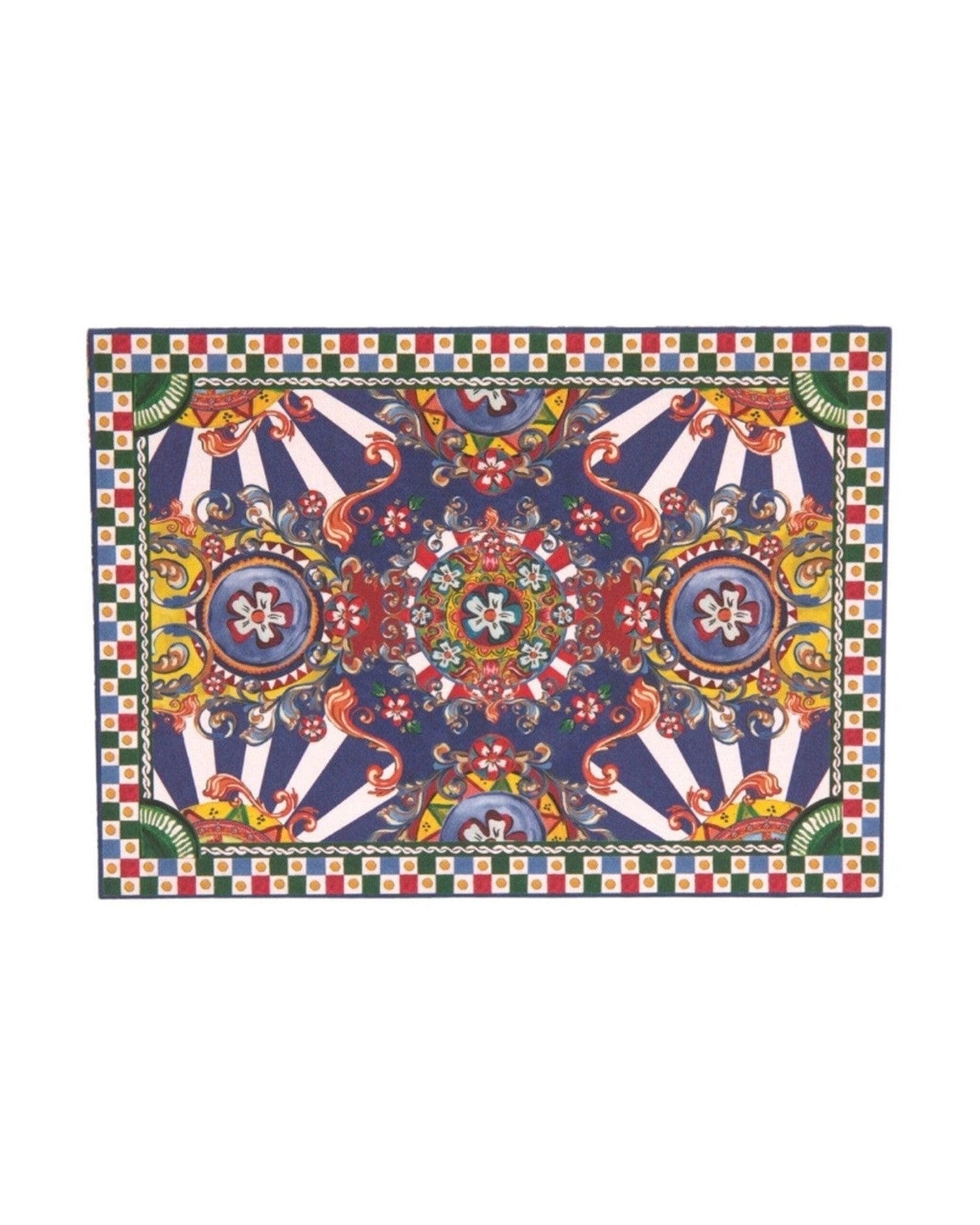 Dolce & Gabbana Carretto Siciliano Envelope Post Card Multicolor Holder Glam Steals