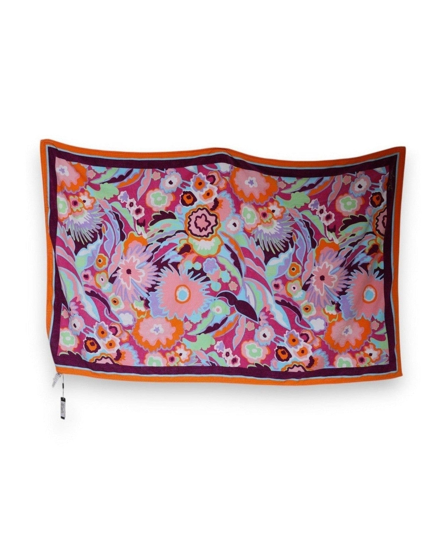 Dolce & Gabbana Multicolor Cotton Floral Print Beach Towel Beach Towels