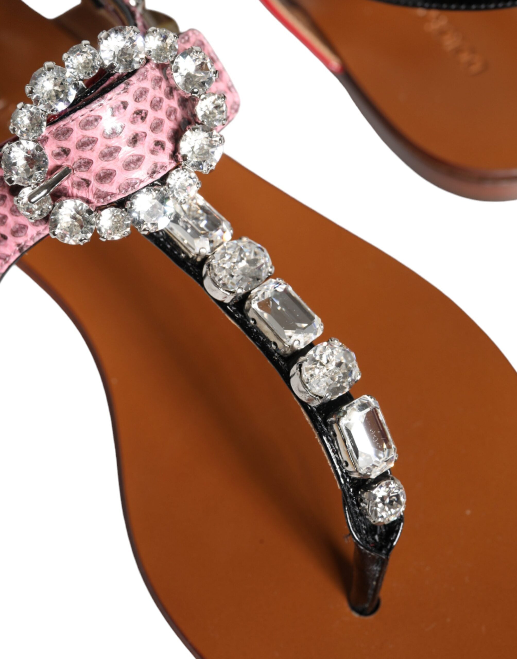Dolce & Gabbana Multicolor Crystal Sandals Flip Flops Shoes Glam Steals