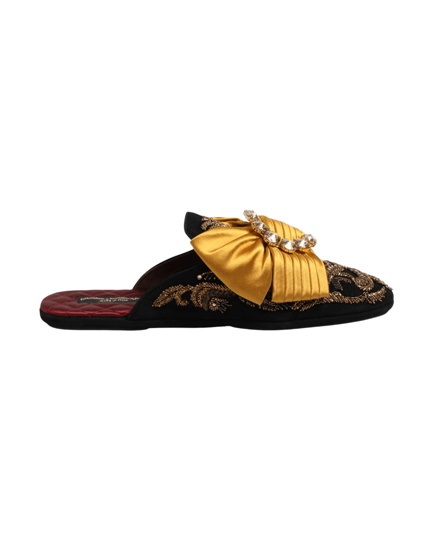 Dolce & Gabbana Multicolor Embellished Flat Sandals Shoes Sandals