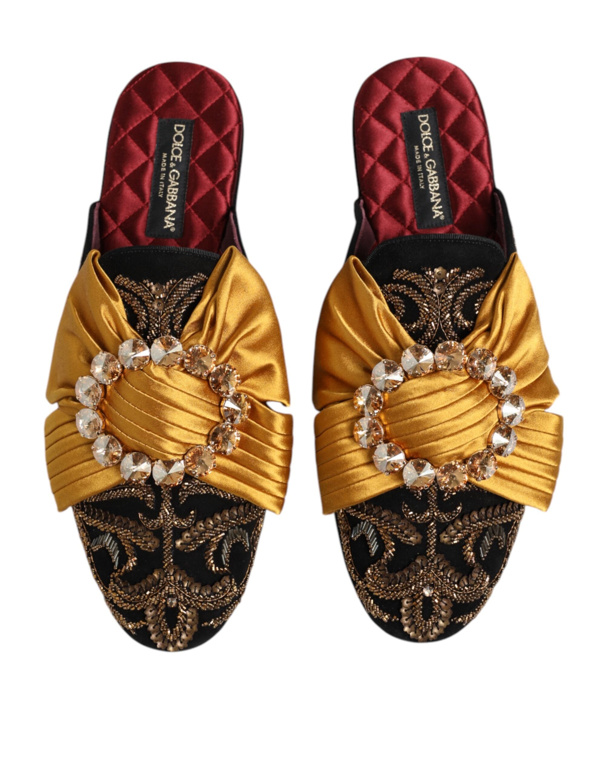 Dolce & Gabbana Multicolor Embellished Flat Sandals Shoes Glam Steals