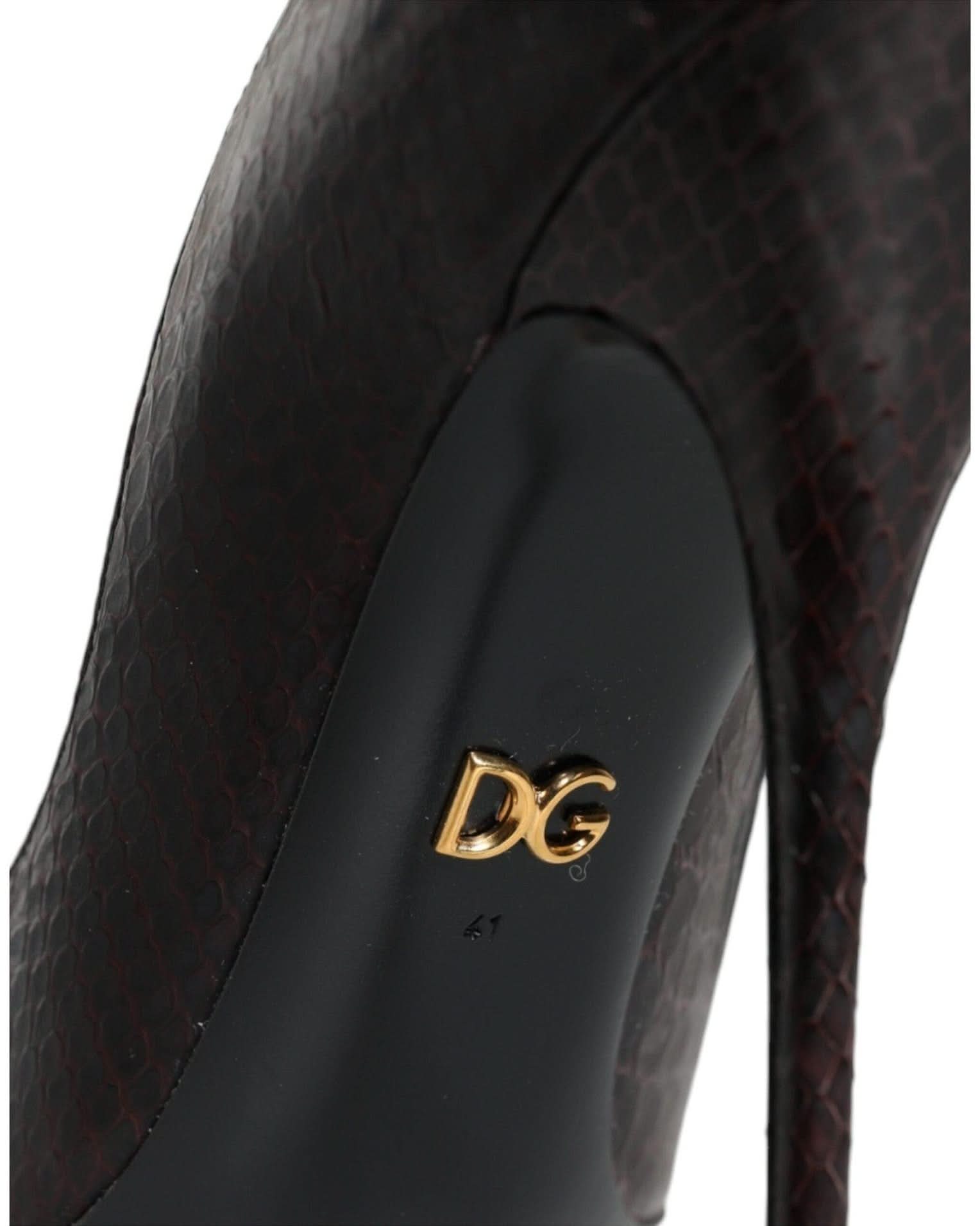 Dolce & Gabbana Multicolor Exotic Leather Heels Pumps Shoes Heels