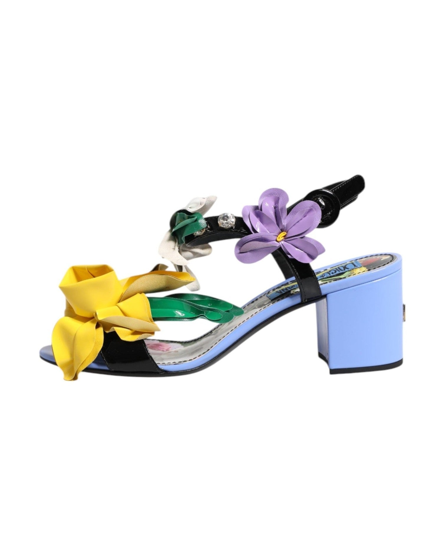 Dolce & Gabbana Multicolor Floral Crystal Keira Sandals Shoes Glam Steals