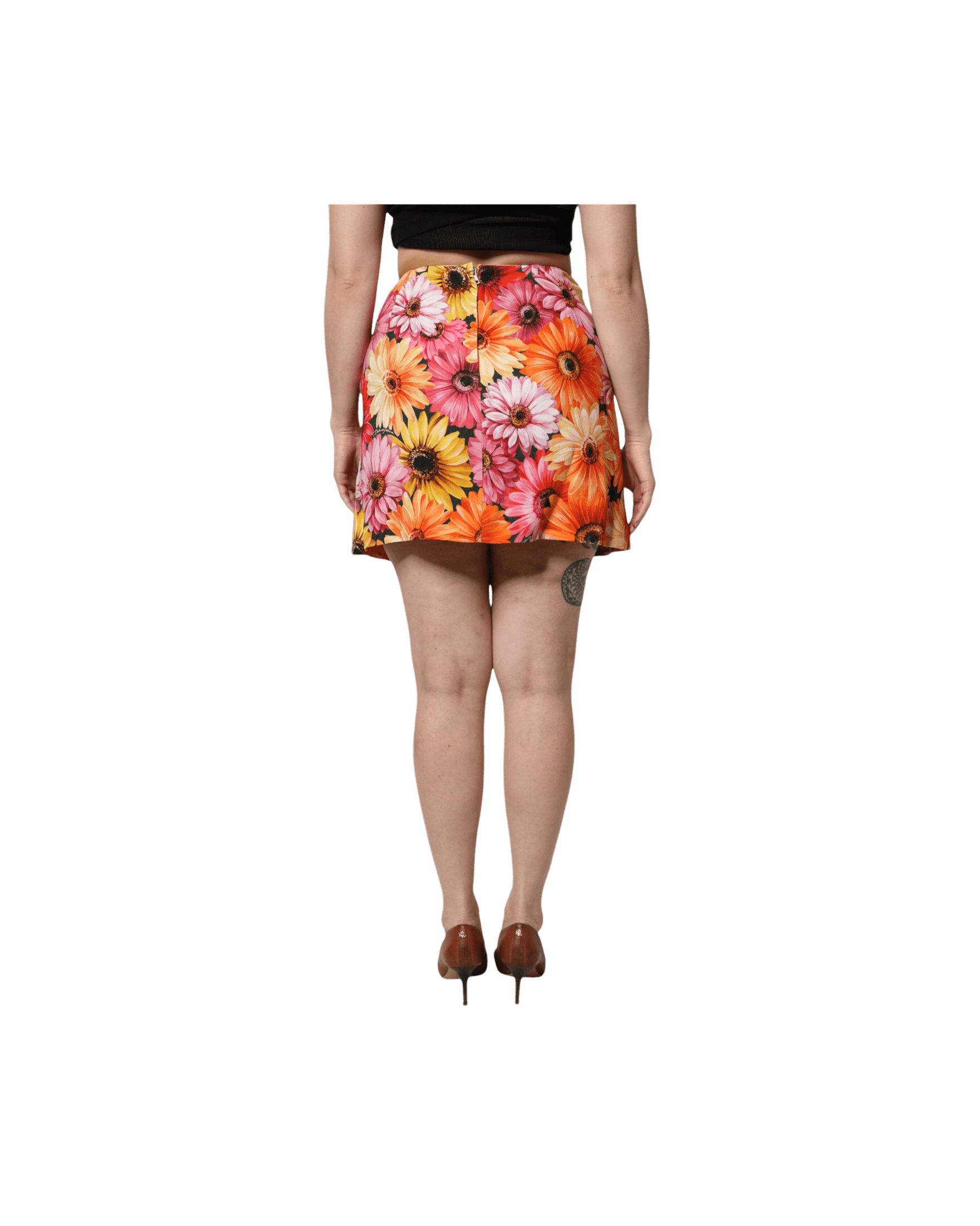 Dolce & Gabbana Multicolor Floral High Waist Mini Skirt Glam Steals
