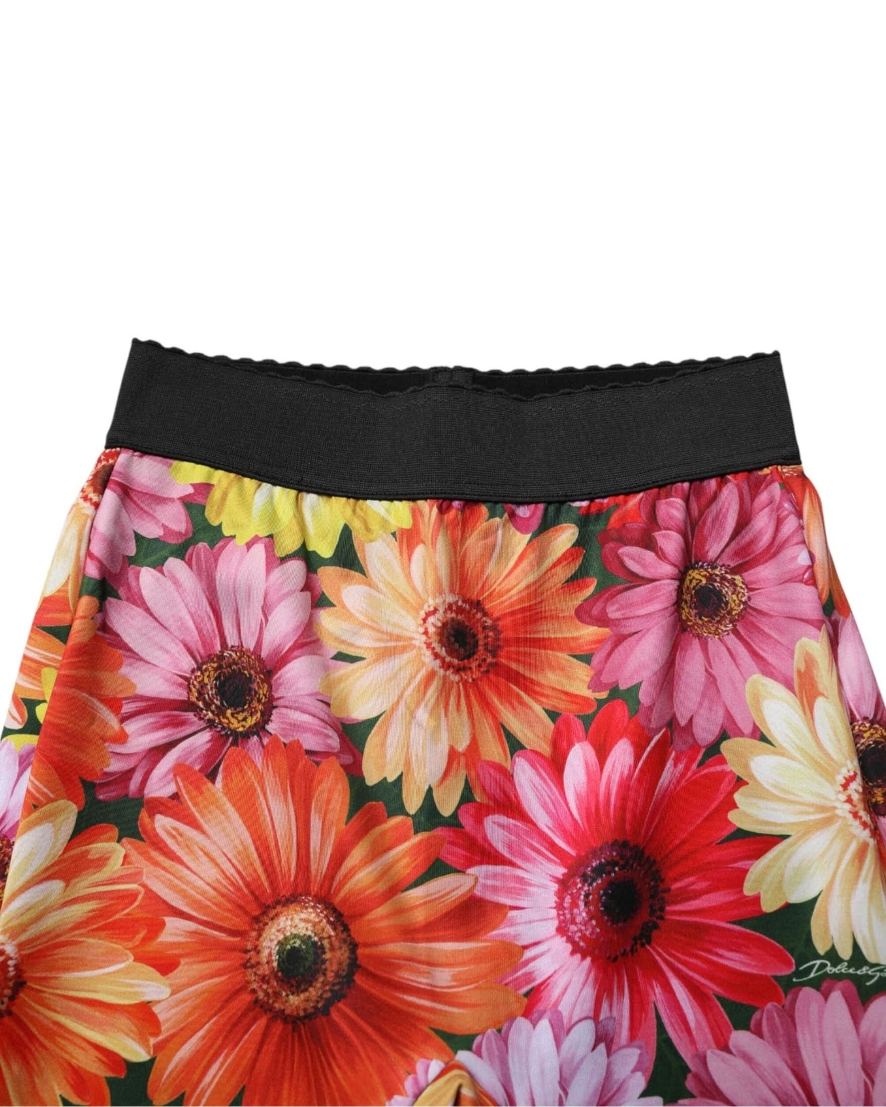 Dolce & Gabbana Multicolor Floral Leggings Stretchwaist Pant
