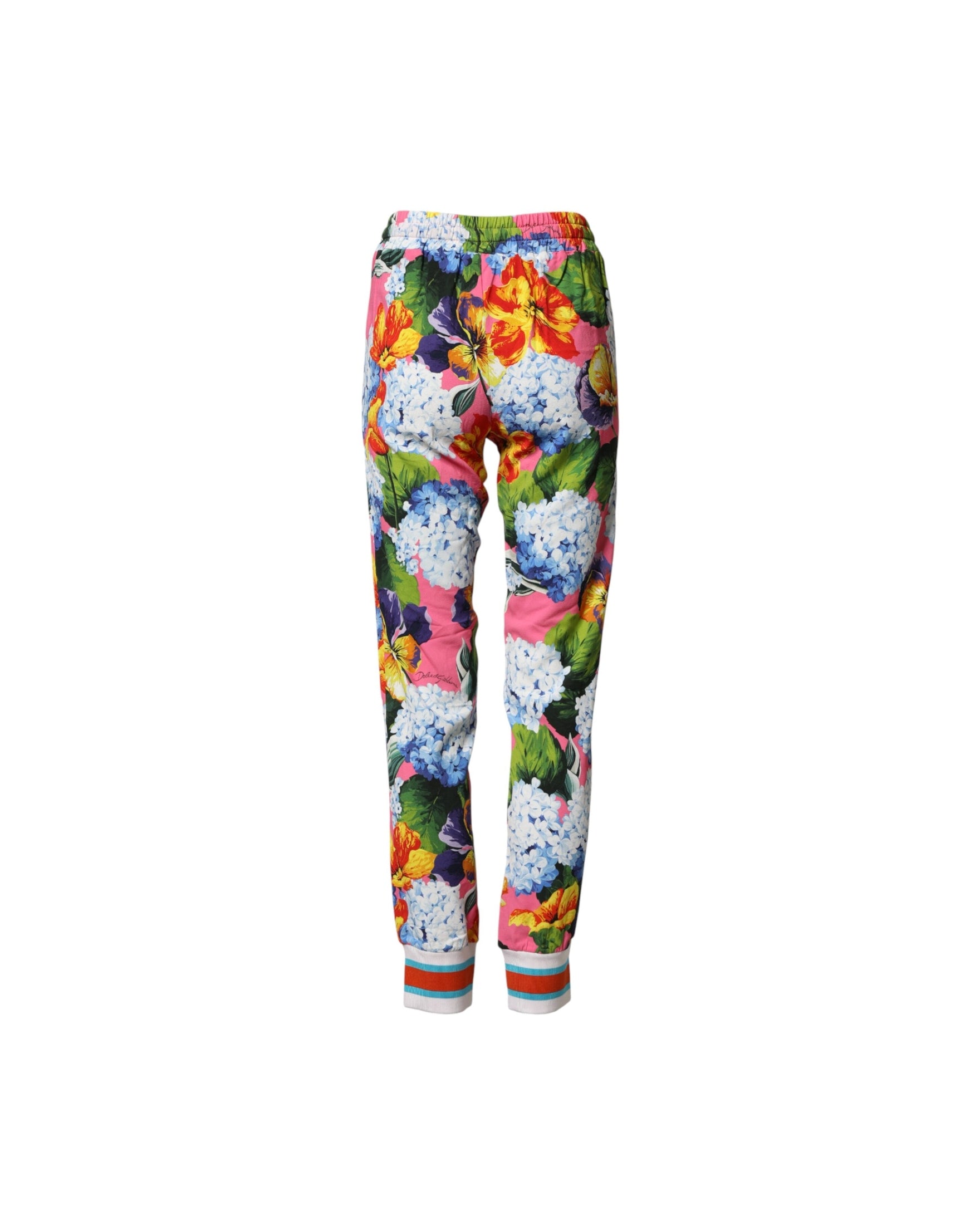 Dolce & Gabbana Multicolor Floral Mid Waist Jogger Pant Glam Steals