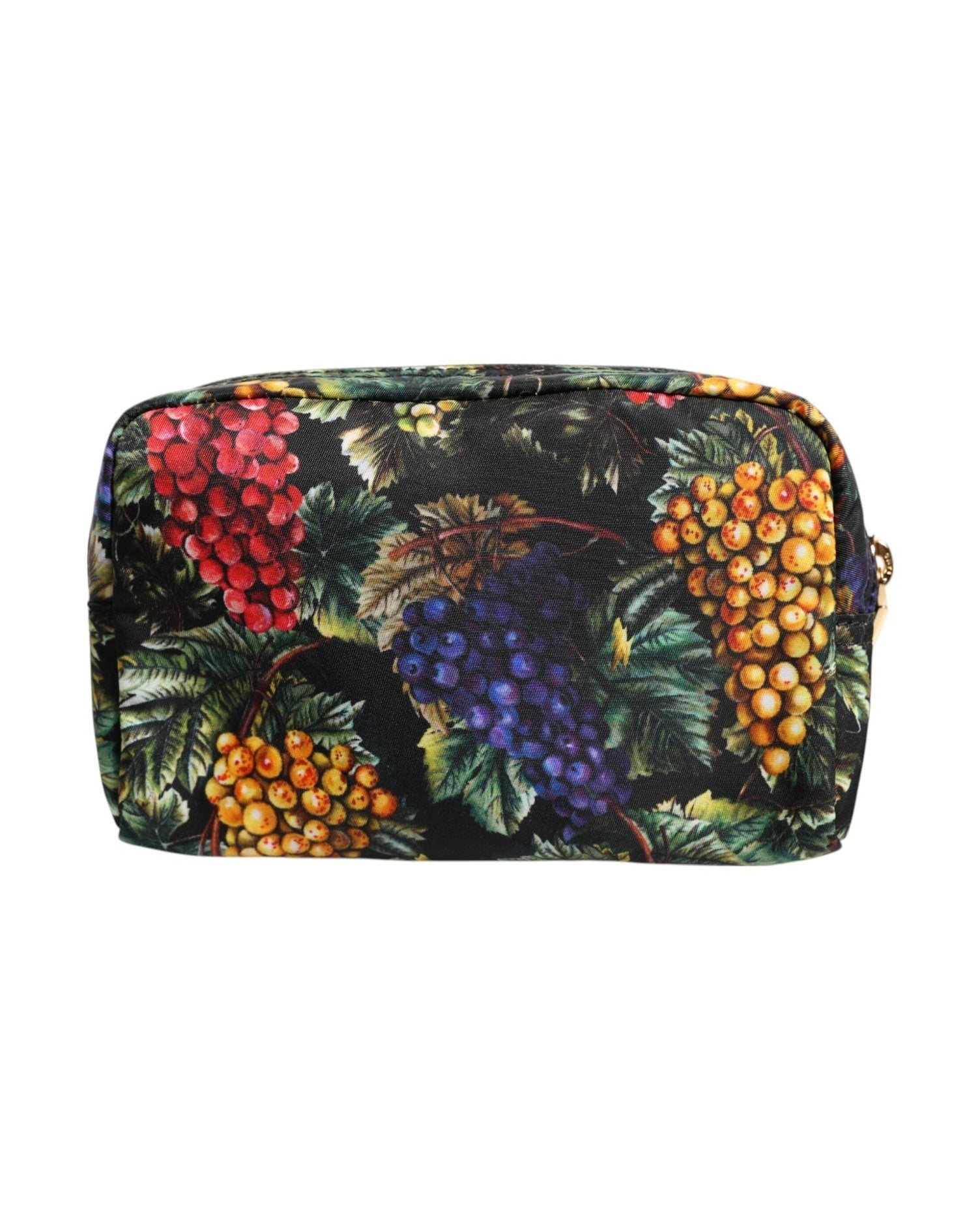 Dolce & Gabbana Multicolor Grape Print Clutch Logo Plaque Pouch Bag Glam Steals