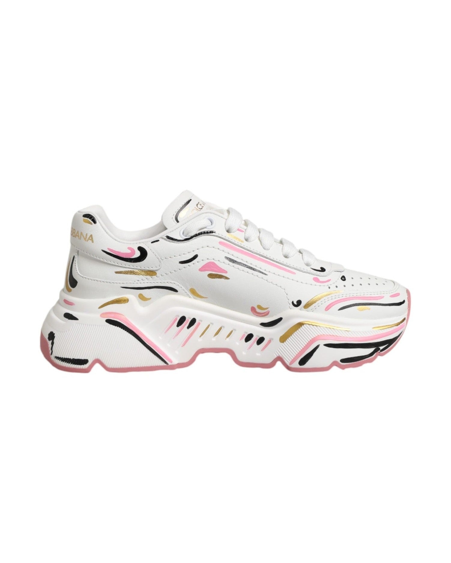 Dolce & Gabbana Multicolor Hand Painted Daymaster Sneaker Shoes Glam Steals