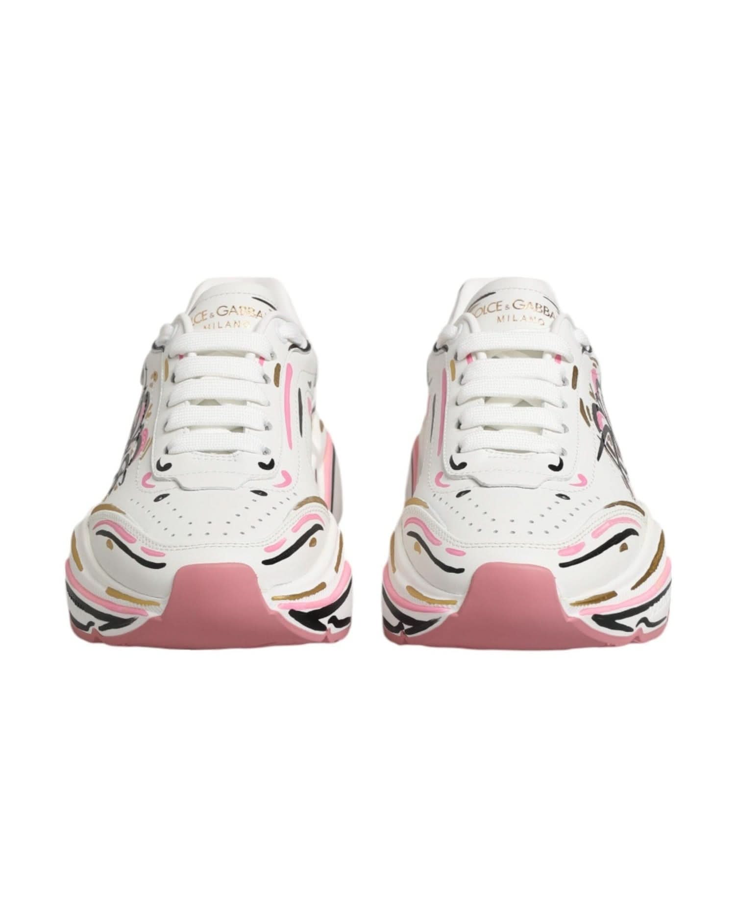 Dolce & Gabbana Multicolor Hand Painted Daymaster Sneaker Shoes Sneakers