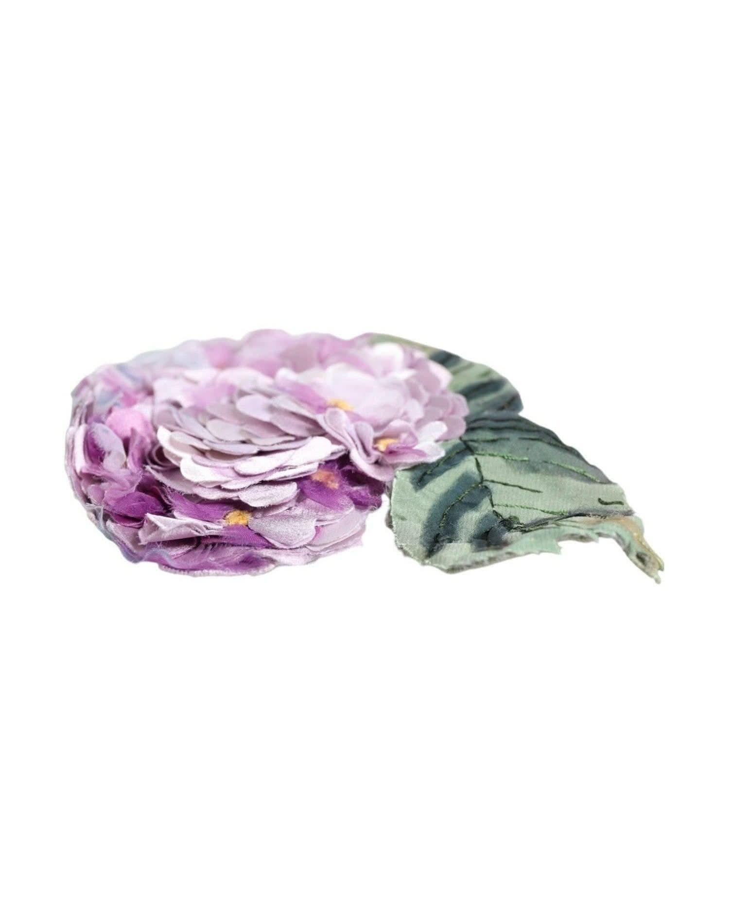 Dolce & Gabbana Multicolor Hydrangea Brass Pin Brooch Brooches & Lapel Pins