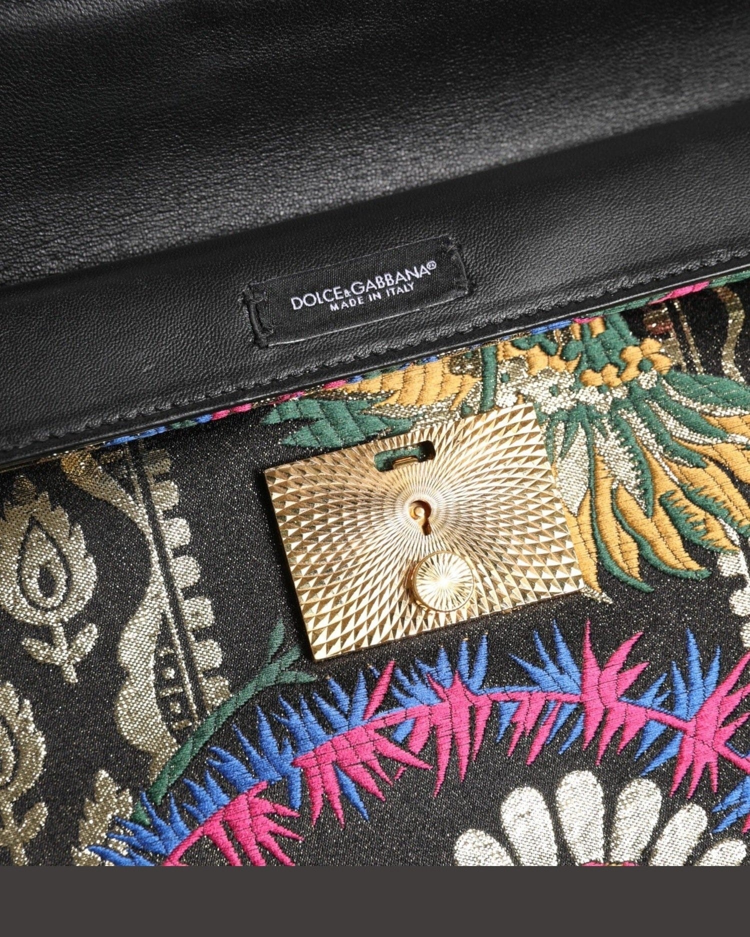 Dolce & Gabbana Multicolor Jacquard Floral Document Briefcase Bag Briefcases