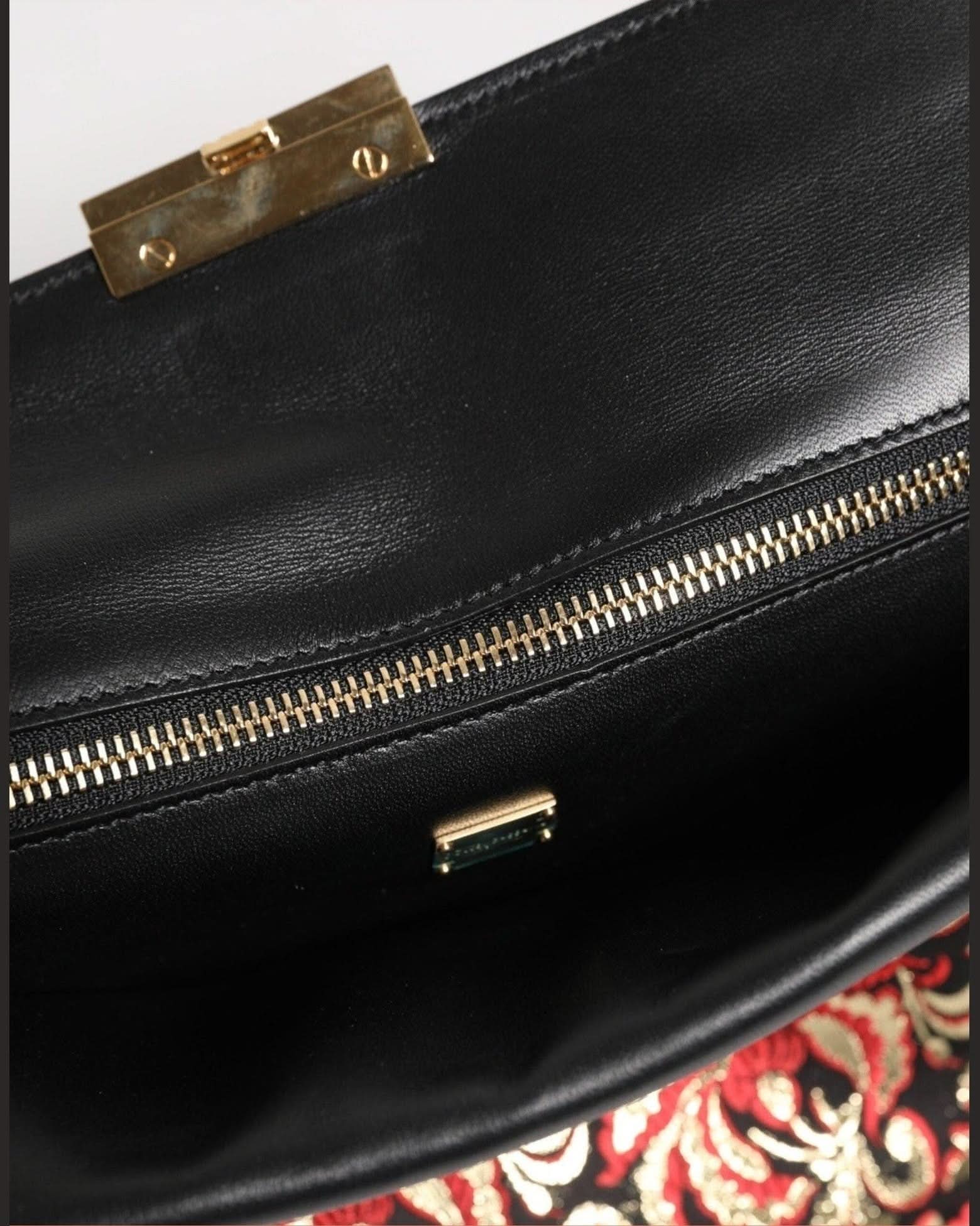 Dolce & Gabbana Multicolor Jacquard Floral Document Briefcase Bag Briefcases