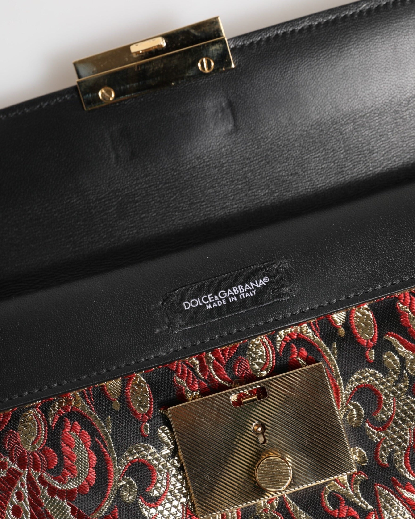 Dolce & Gabbana Multicolor Jacquard Floral Document Briefcase Bag Glam Steals