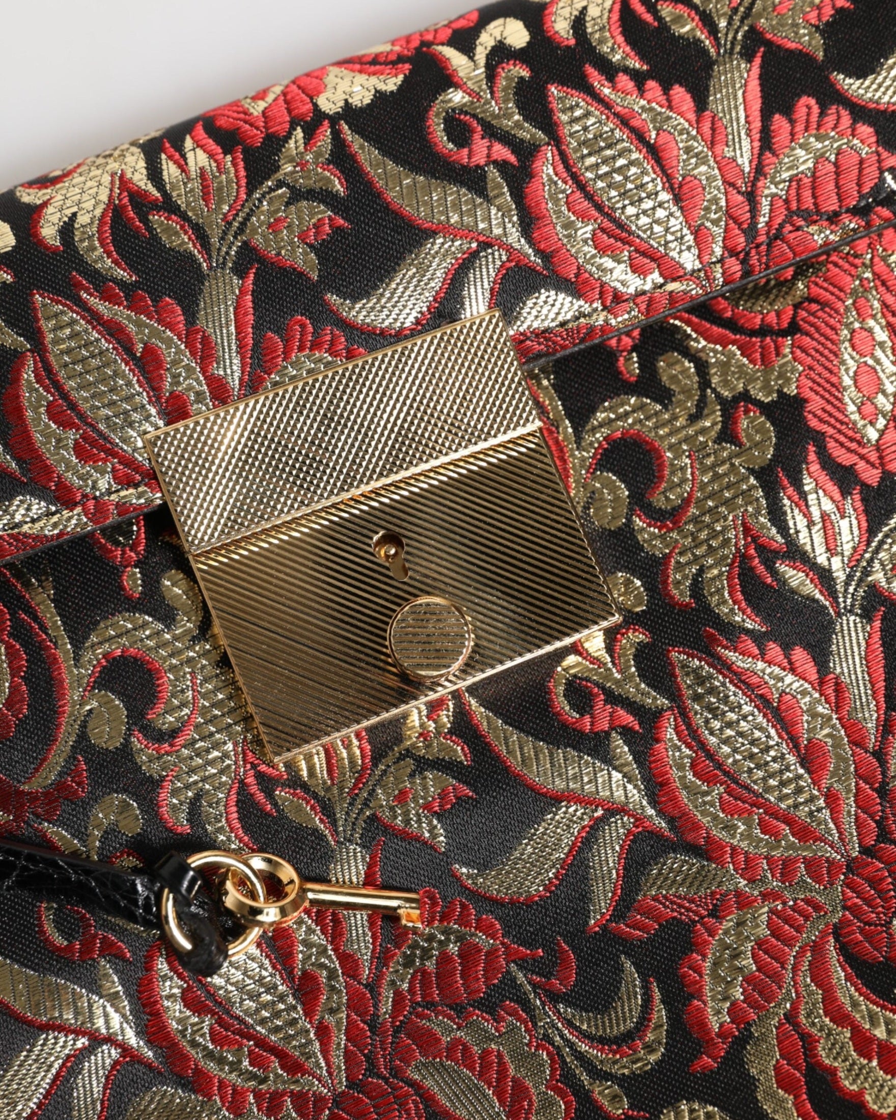 Dolce & Gabbana Multicolor Jacquard Floral Document Briefcase Bag Glam Steals