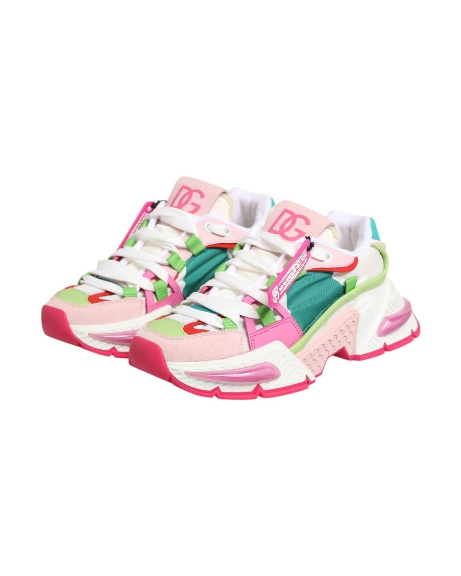 Dolce & Gabbana Multicolor Leather Airmaster Low Top Sneaker Shoes Sneakers