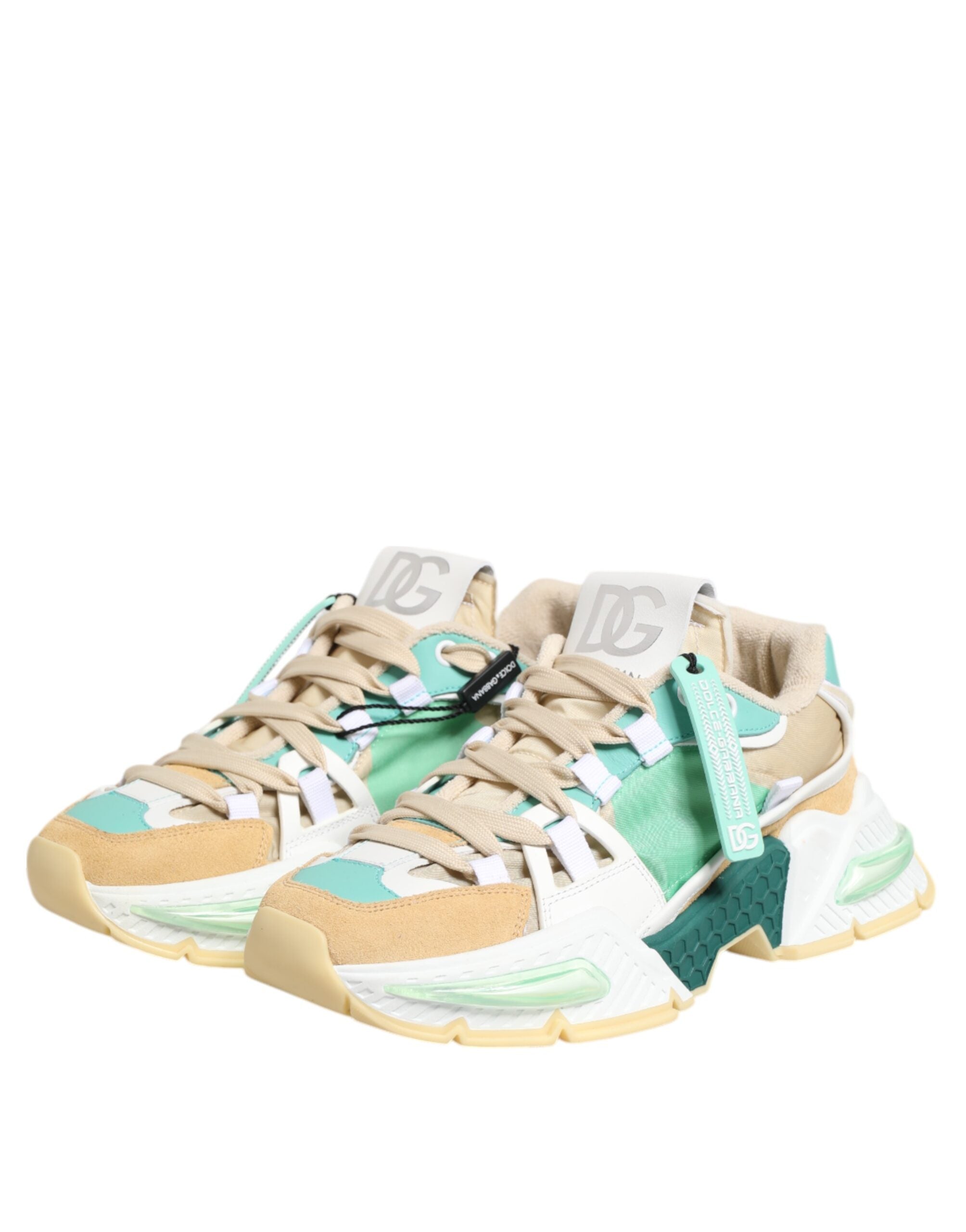 Dolce & Gabbana Multicolor Leather Airmaster Low Top Sneakers Shoes Glam Steals