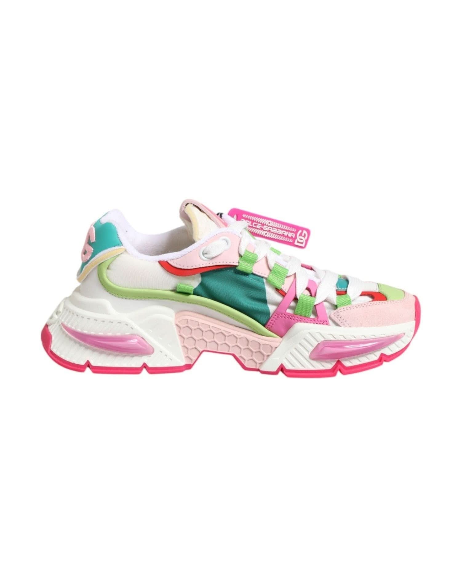 Dolce & Gabbana Multicolor Leather Airmaster Low Top Sneaker Shoes Sneakers