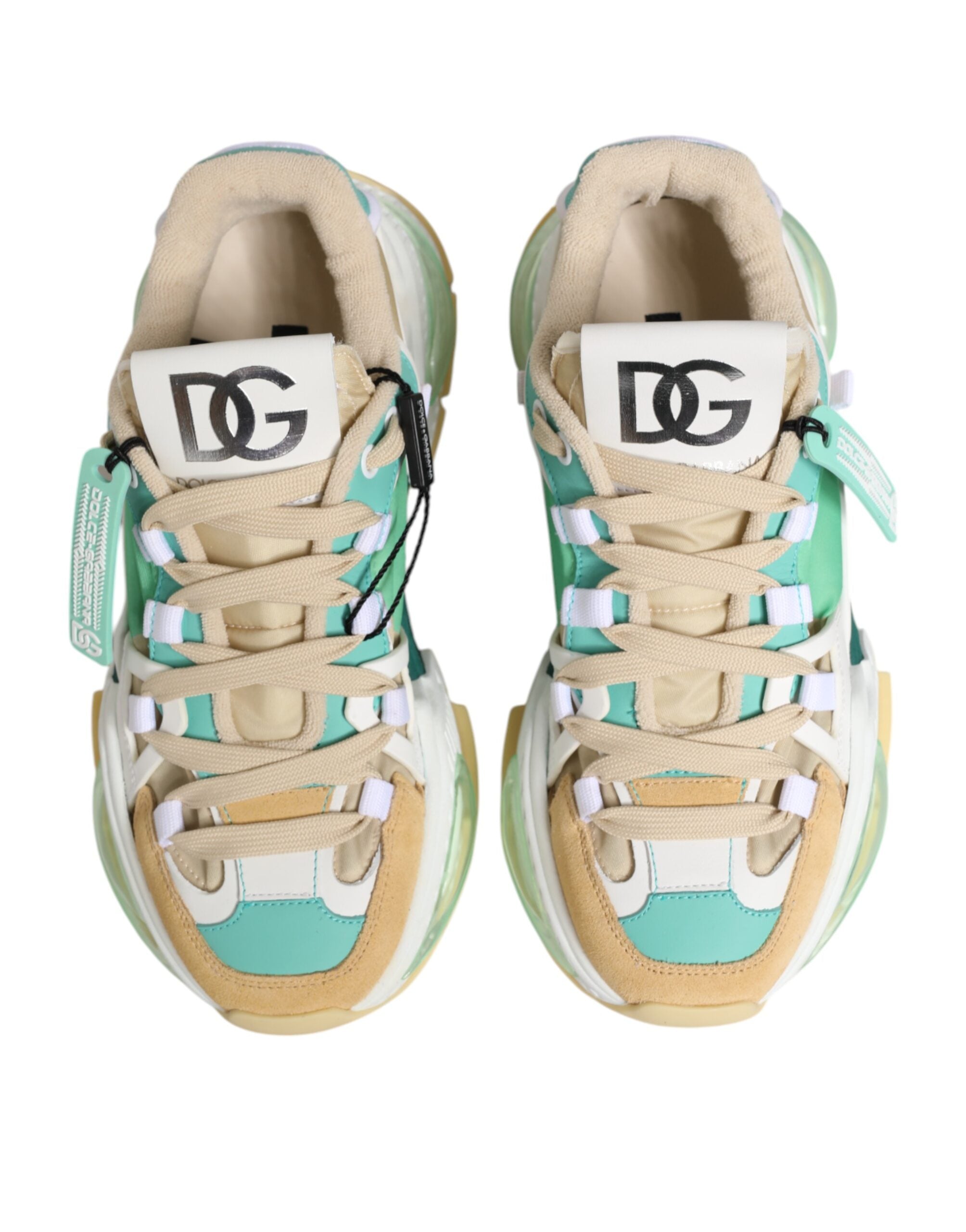 Dolce & Gabbana Multicolor Leather Airmaster Low Top Sneakers Shoes Glam Steals