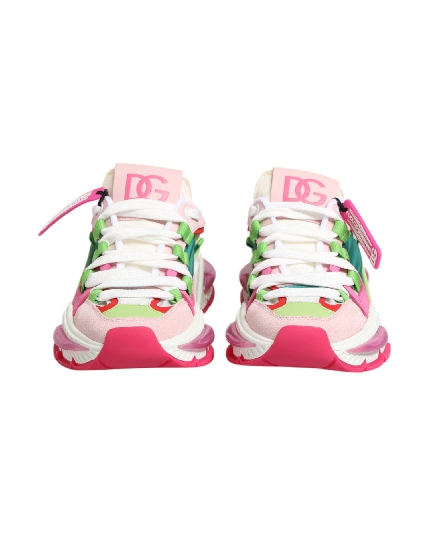 Dolce & Gabbana Multicolor Leather Airmaster Low Top Sneaker Shoes Sneakers