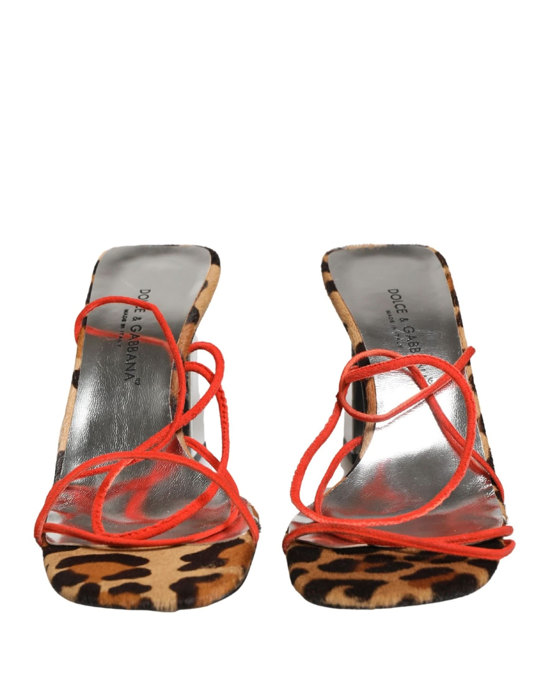 Dolce & Gabbana Multicolor Leather Block Heels Glam Steals