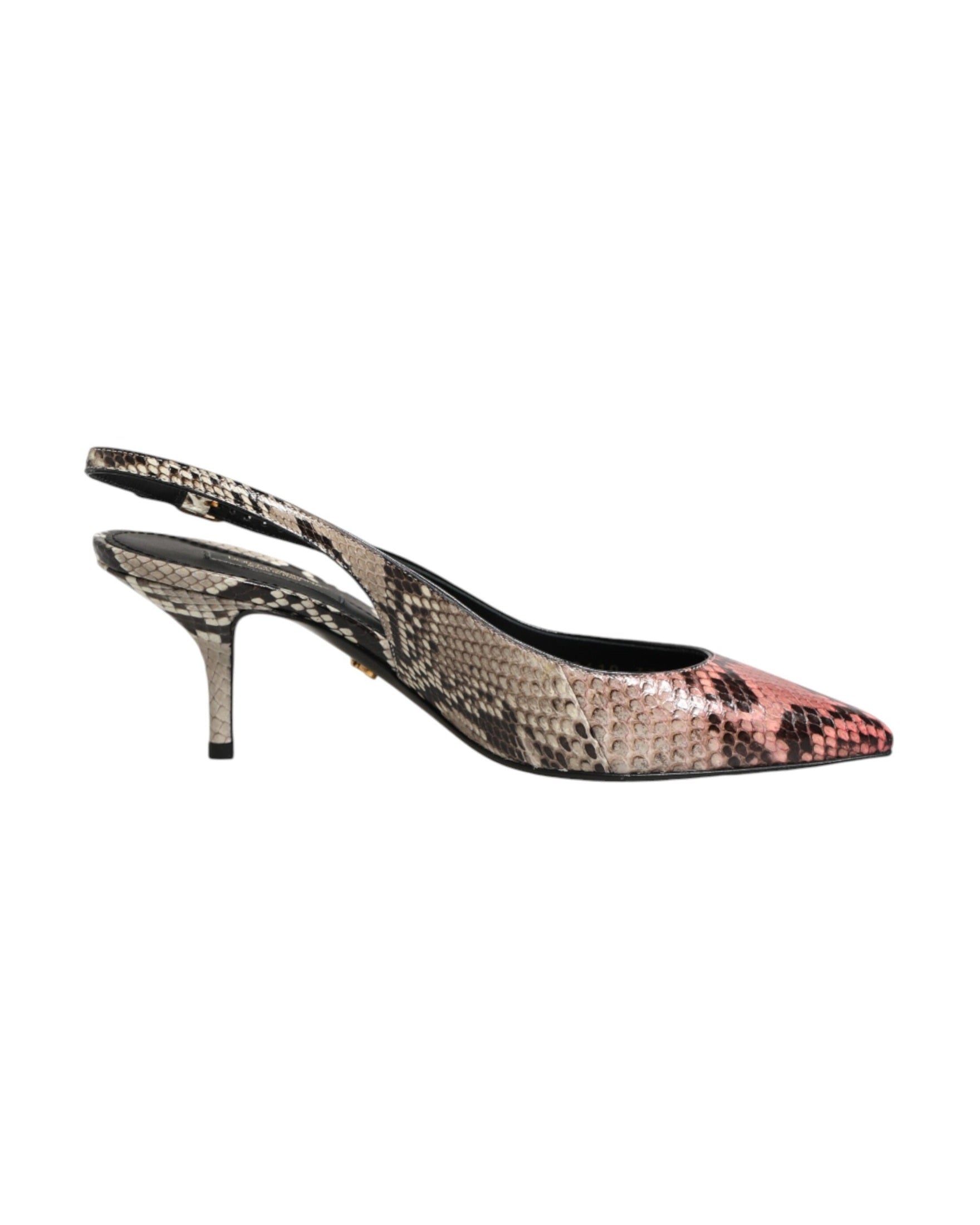 Dolce & Gabbana Multicolor Leather Heels Slingback Shoes Glam Steals
