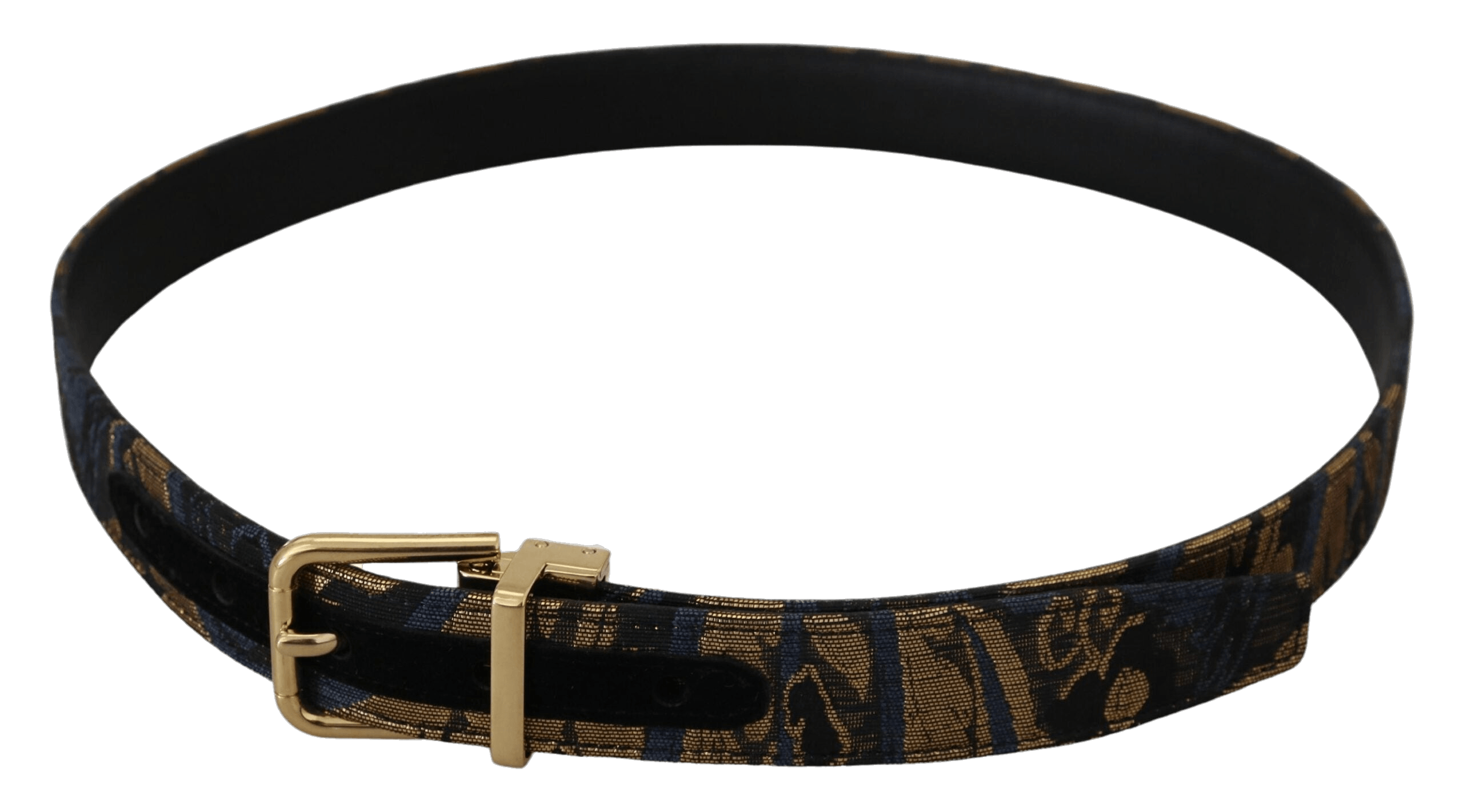 Dolce & Gabbana Multicolor Leather Jacquard Logo Buckle Belt Glam Steals
