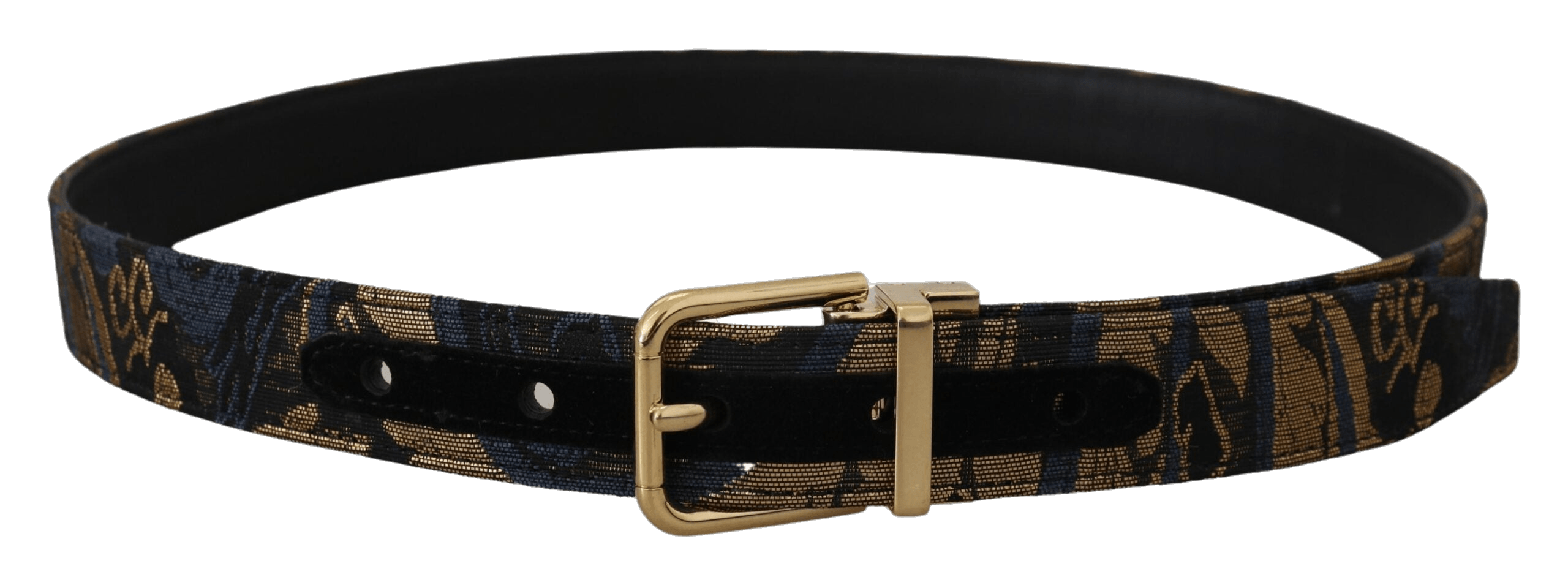Dolce & Gabbana Multicolor Leather Jacquard Logo Buckle Belt Glam Steals